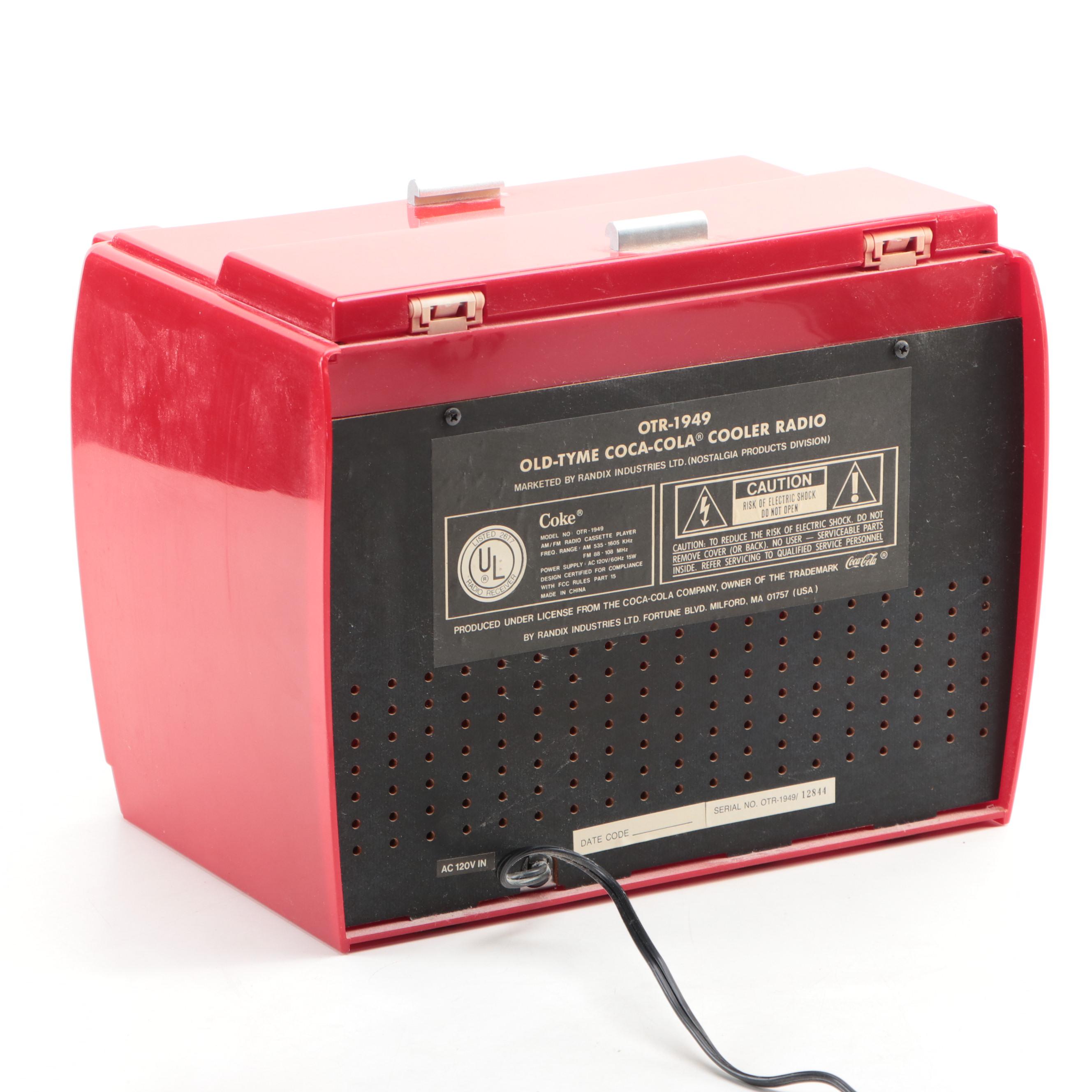 Coca-Cola Cooler Form and Vending Machine AM/FM Radios