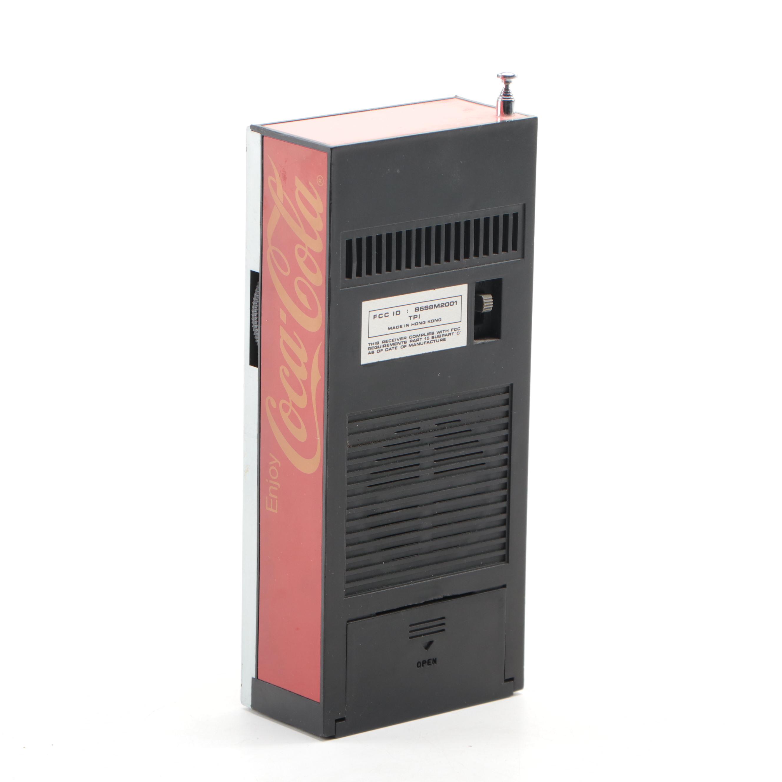 Coca-Cola Cooler Form and Vending Machine AM/FM Radios