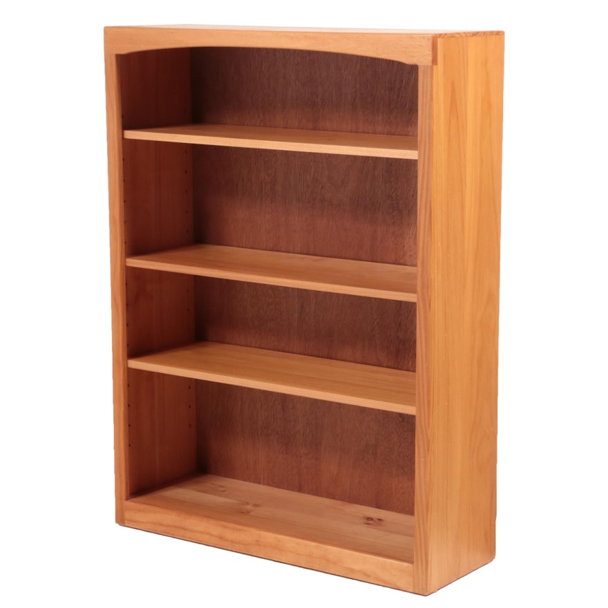 Woodcraft Furniture Primitive Style Pine Open Bookcase