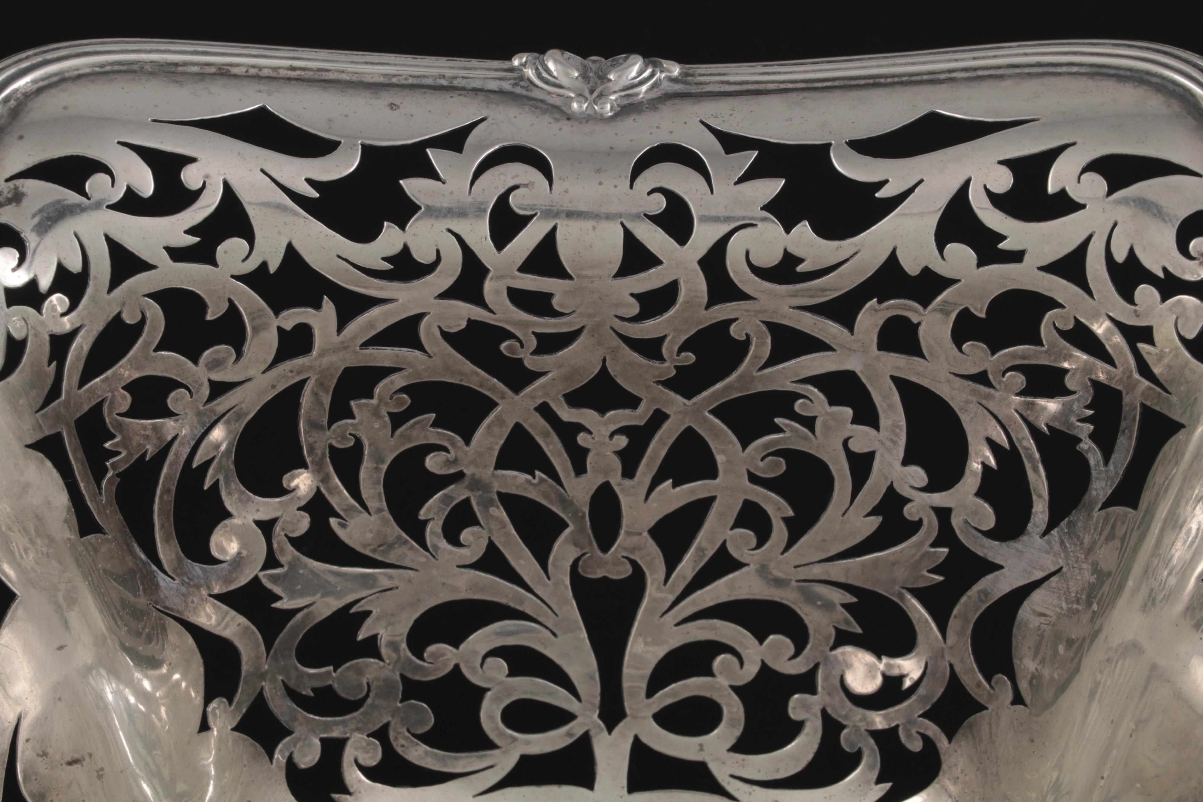 Baker-Manchester Sterling Silver Reticulated Bowl, Early 20th Century