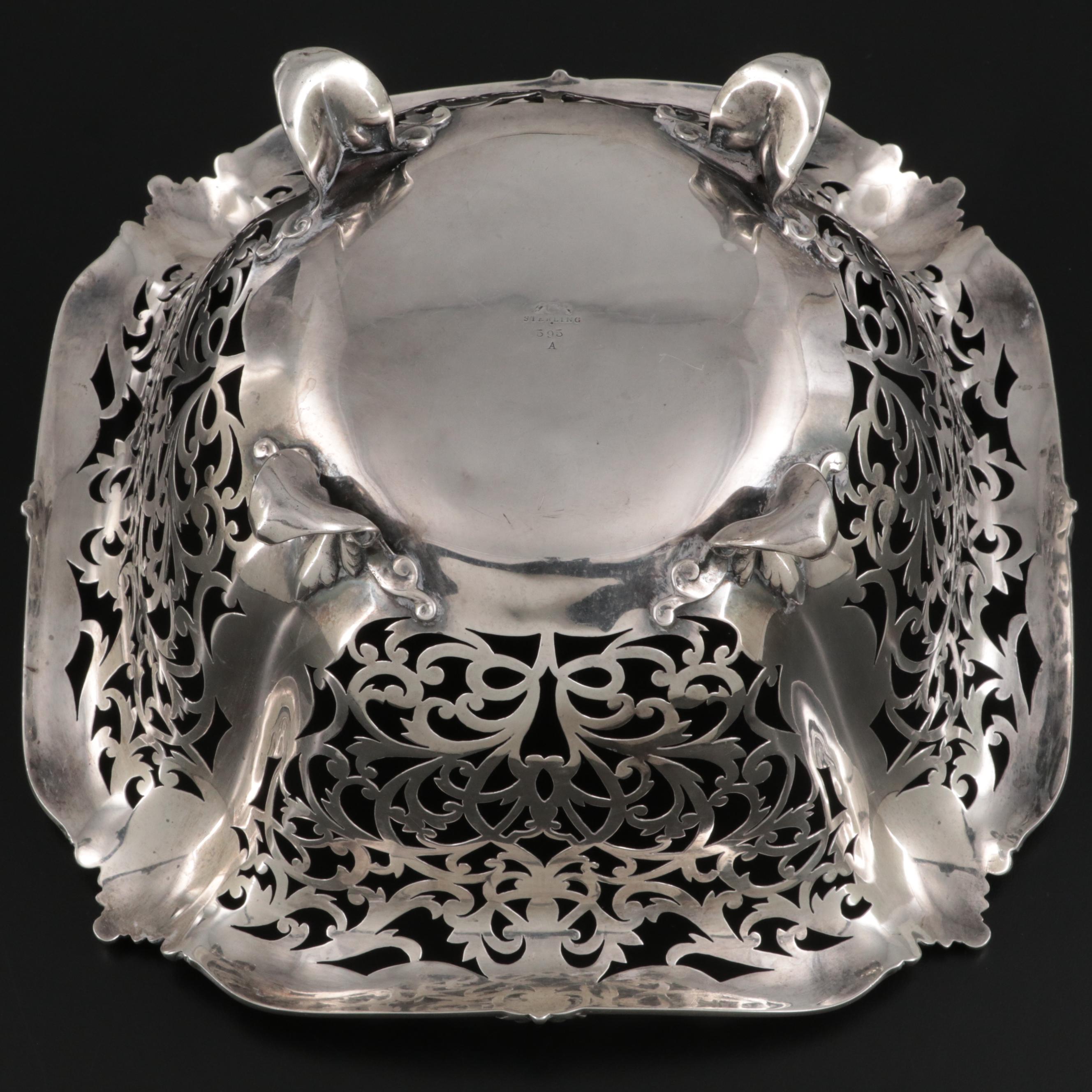 Baker-Manchester Sterling Silver Reticulated Bowl, Early 20th Century