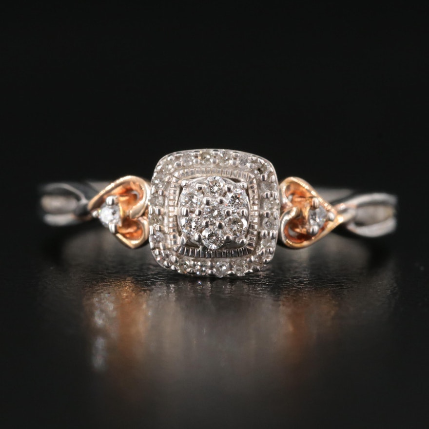 Sterling Diamond Ring