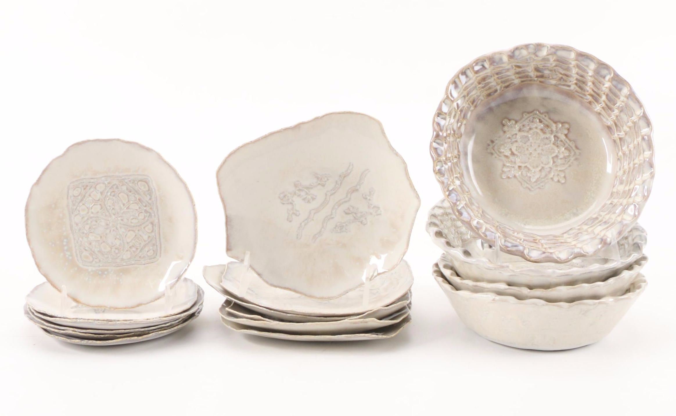 Craven Studio Hand-Built Porcelain Art Pottery Dinnerware