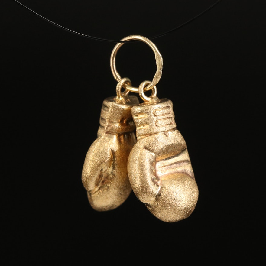 14K Boxing Glove Pendant