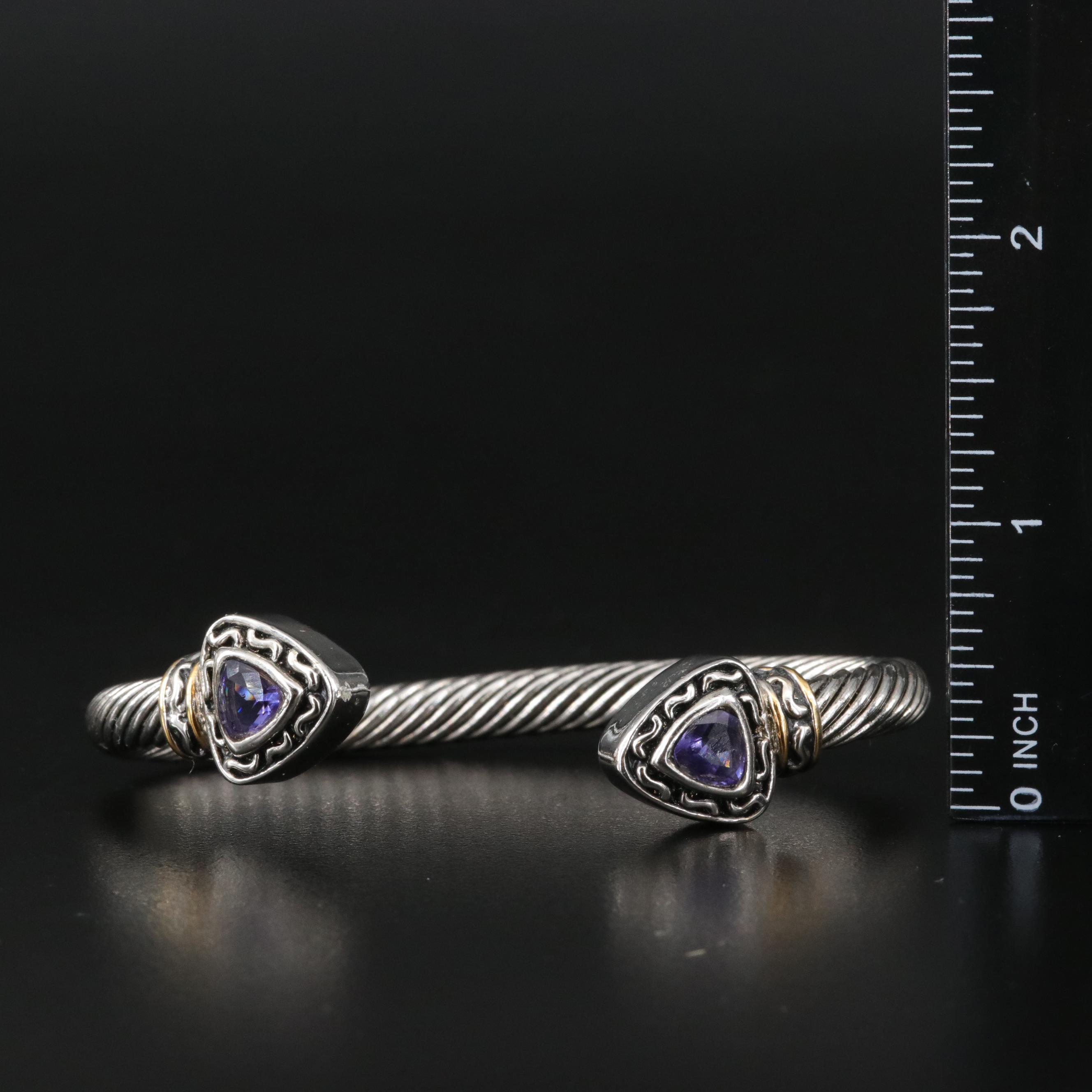 Hinged Bangle and Cuff Selection Including Amethyst