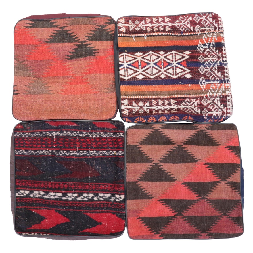 Handwoven Kilim Face Throw Pillow Covers