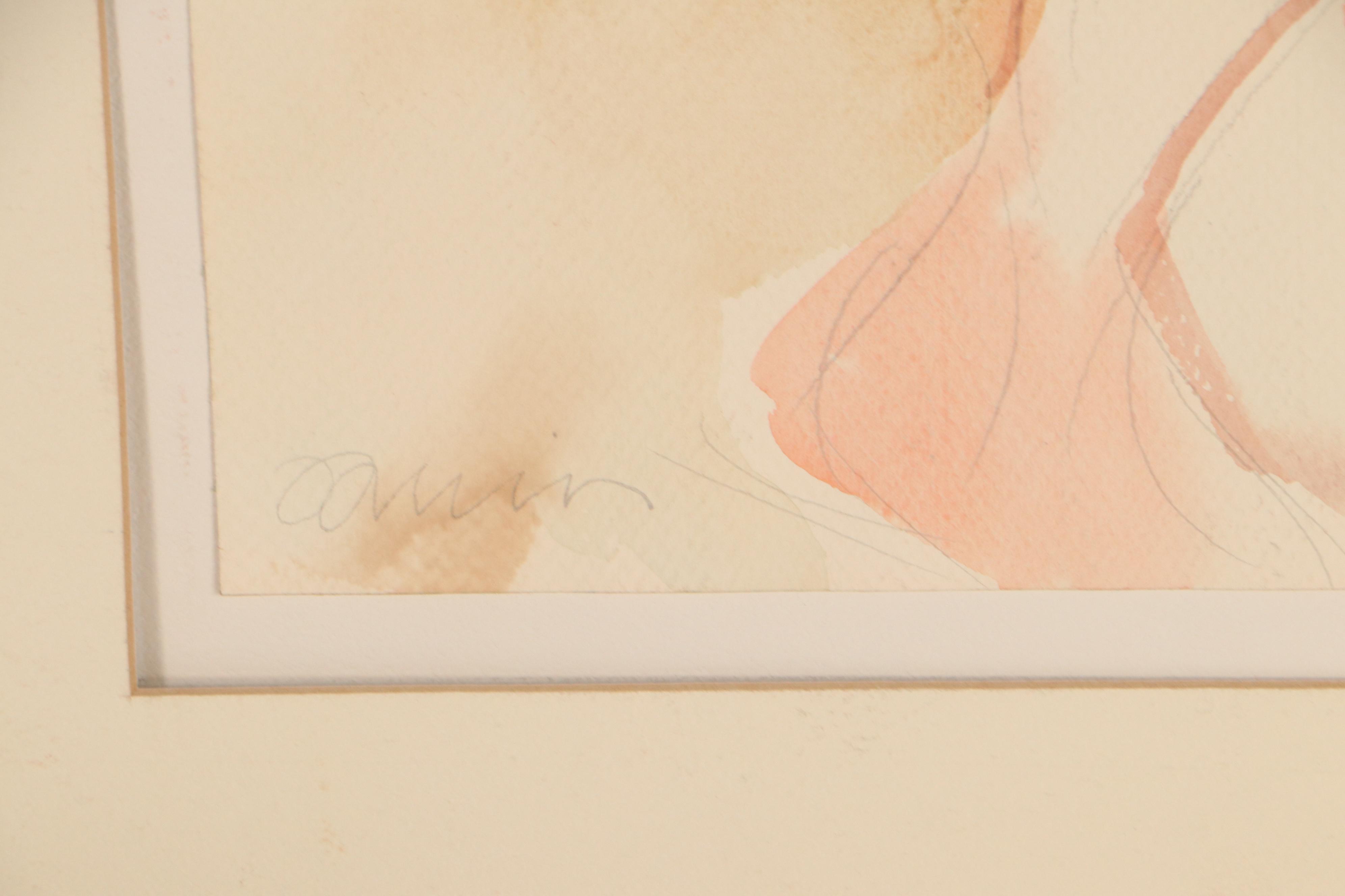 Robert Domin Nude Figure Watercolor Paintings