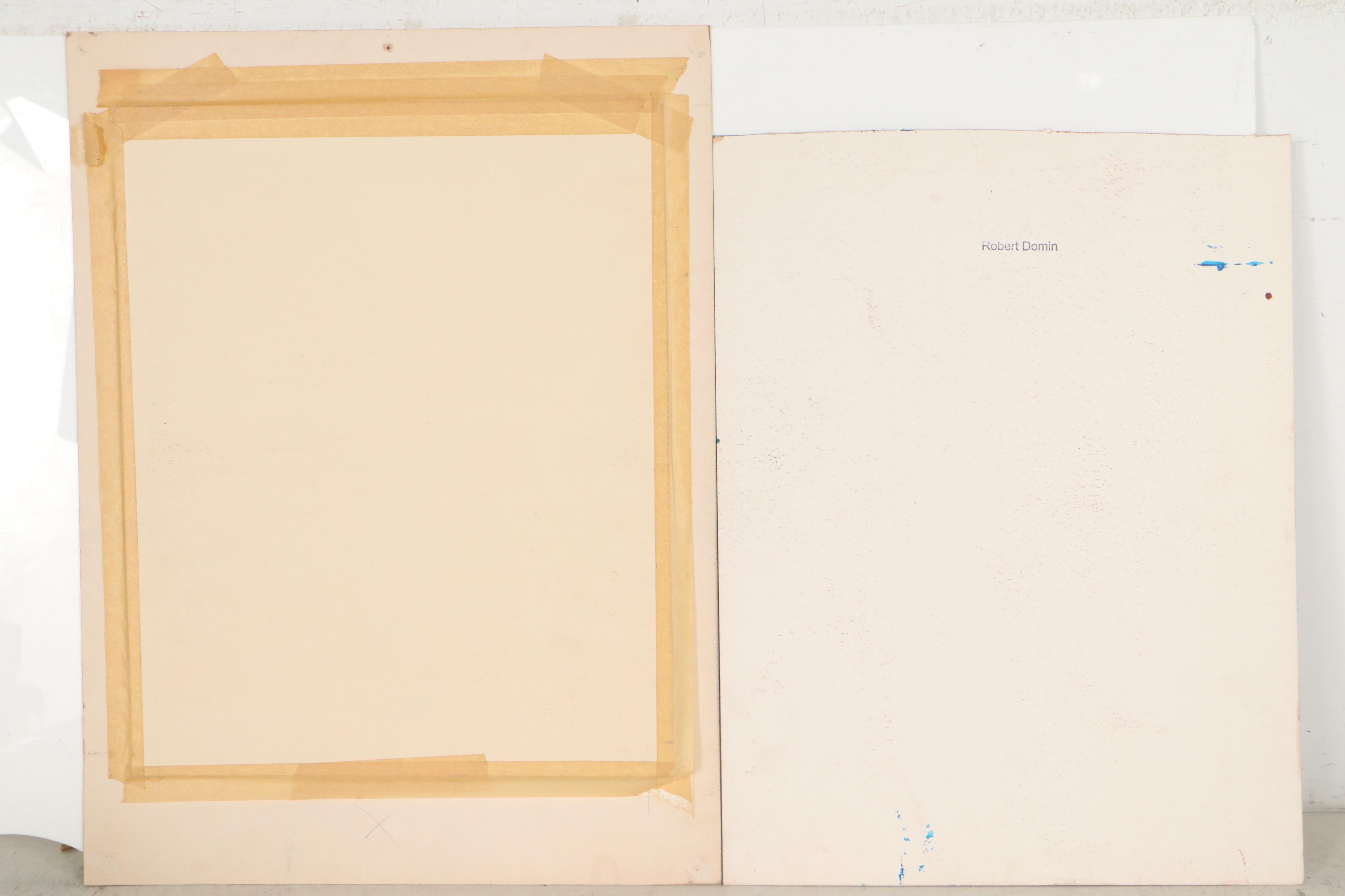 Robert Domin Nude Figure Watercolor Paintings