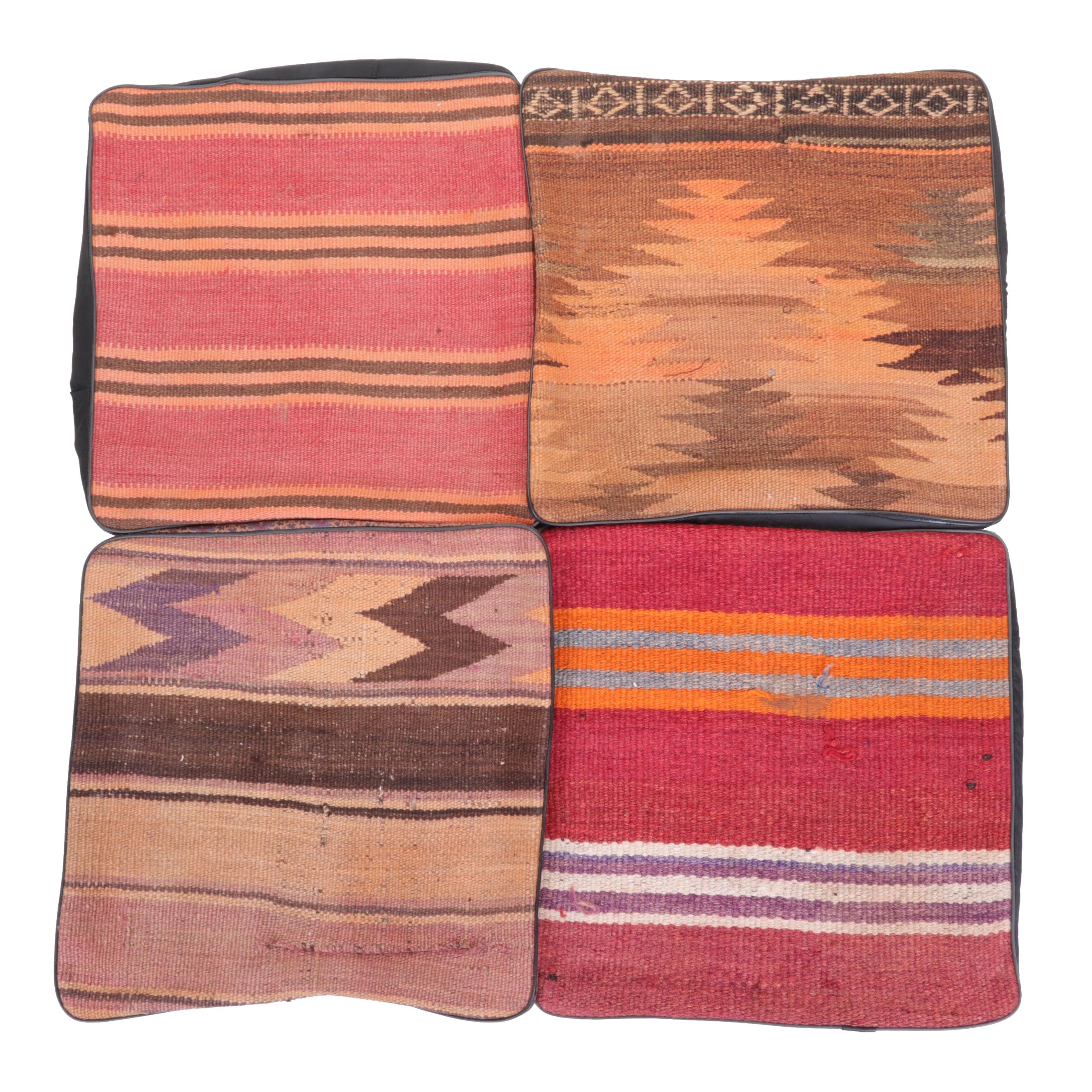 Handwoven Kilim Face Throw Pillow Covers