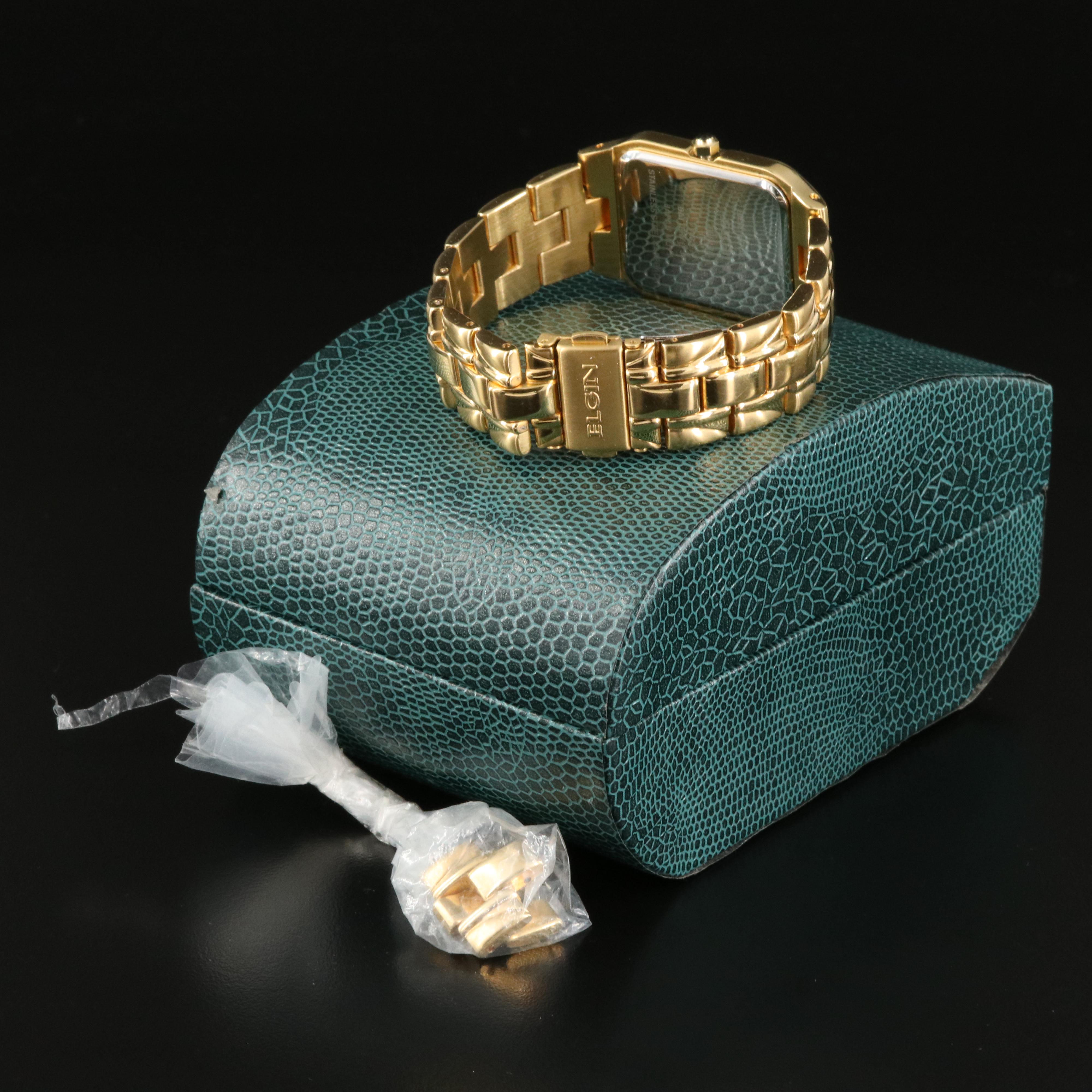 Elgin Quartz Gold-Tone Watch