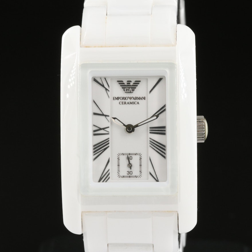 Emporio Armani White Ceramic Wristwatch