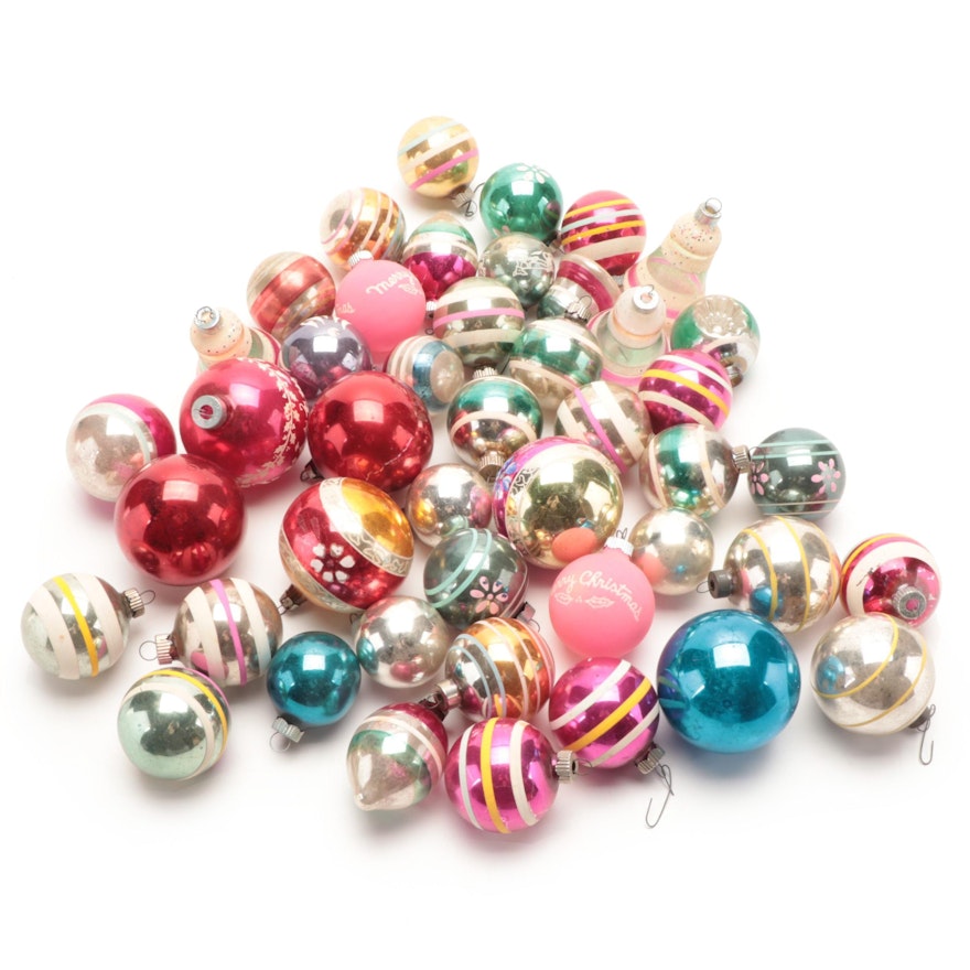 Shiny Brite and Other Mid-Century Glass Christmas Ornaments