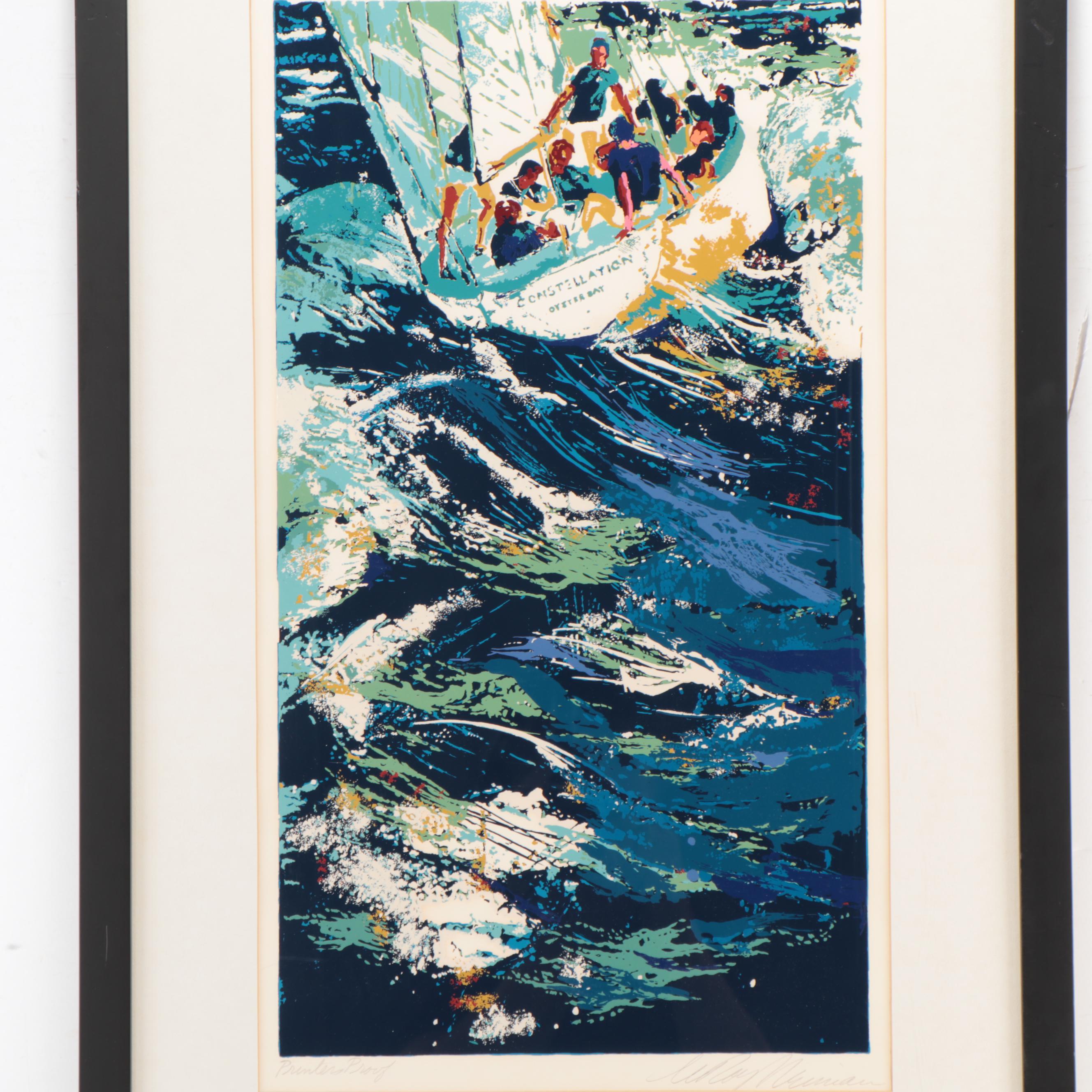 LeRoy Neiman Serigraph "Twelve Meter Yacht Race," 1973