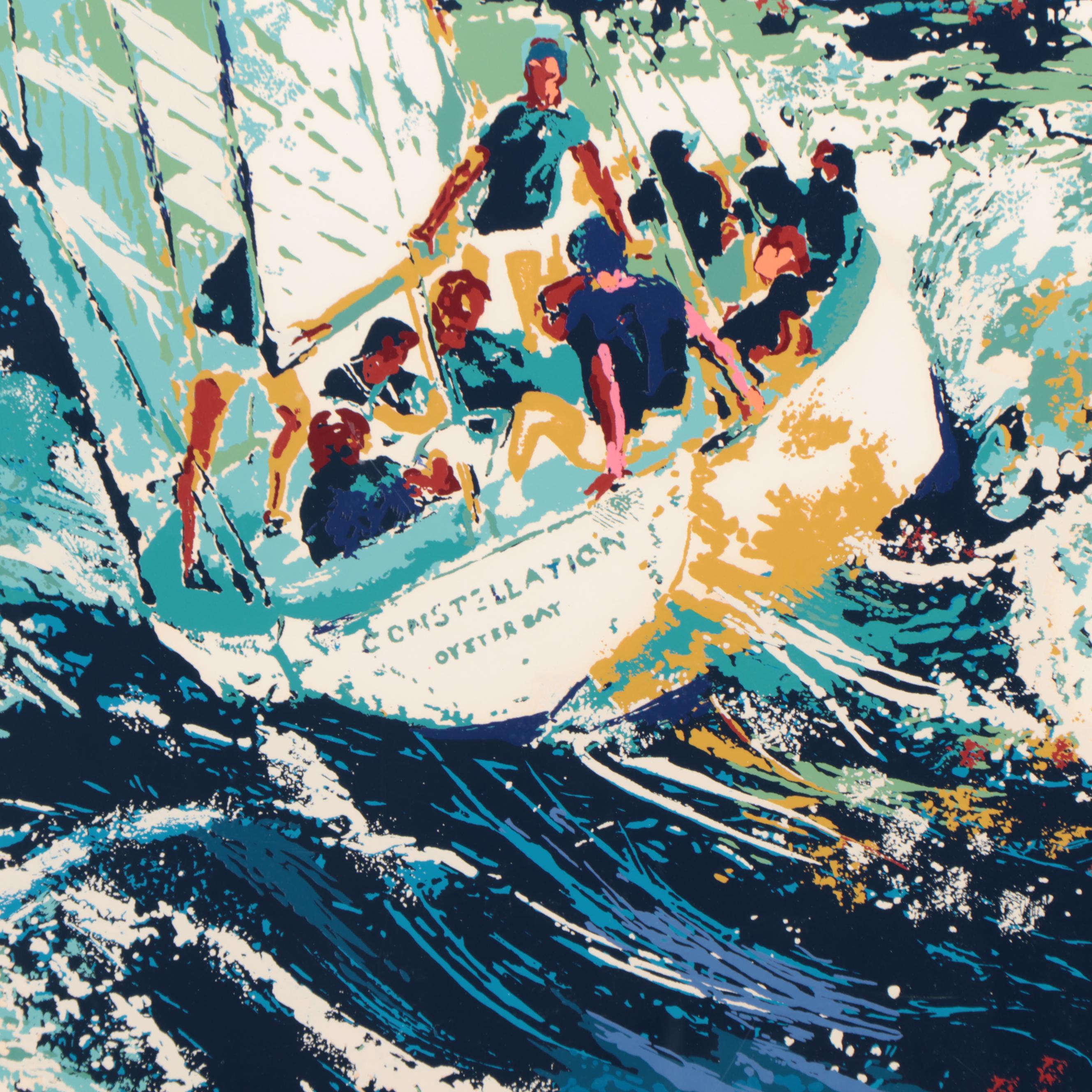 LeRoy Neiman Serigraph "Twelve Meter Yacht Race," 1973
