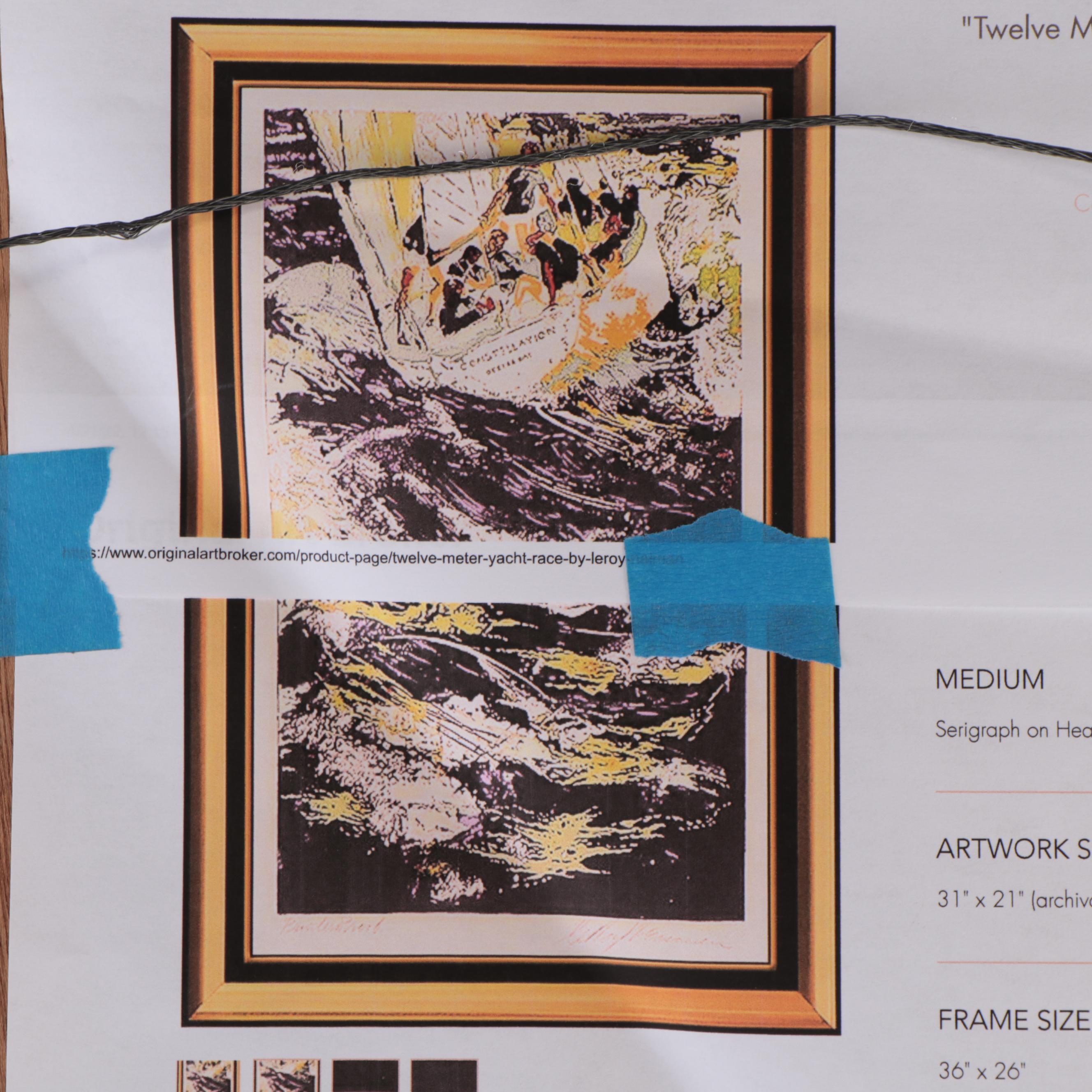 LeRoy Neiman Serigraph "Twelve Meter Yacht Race," 1973