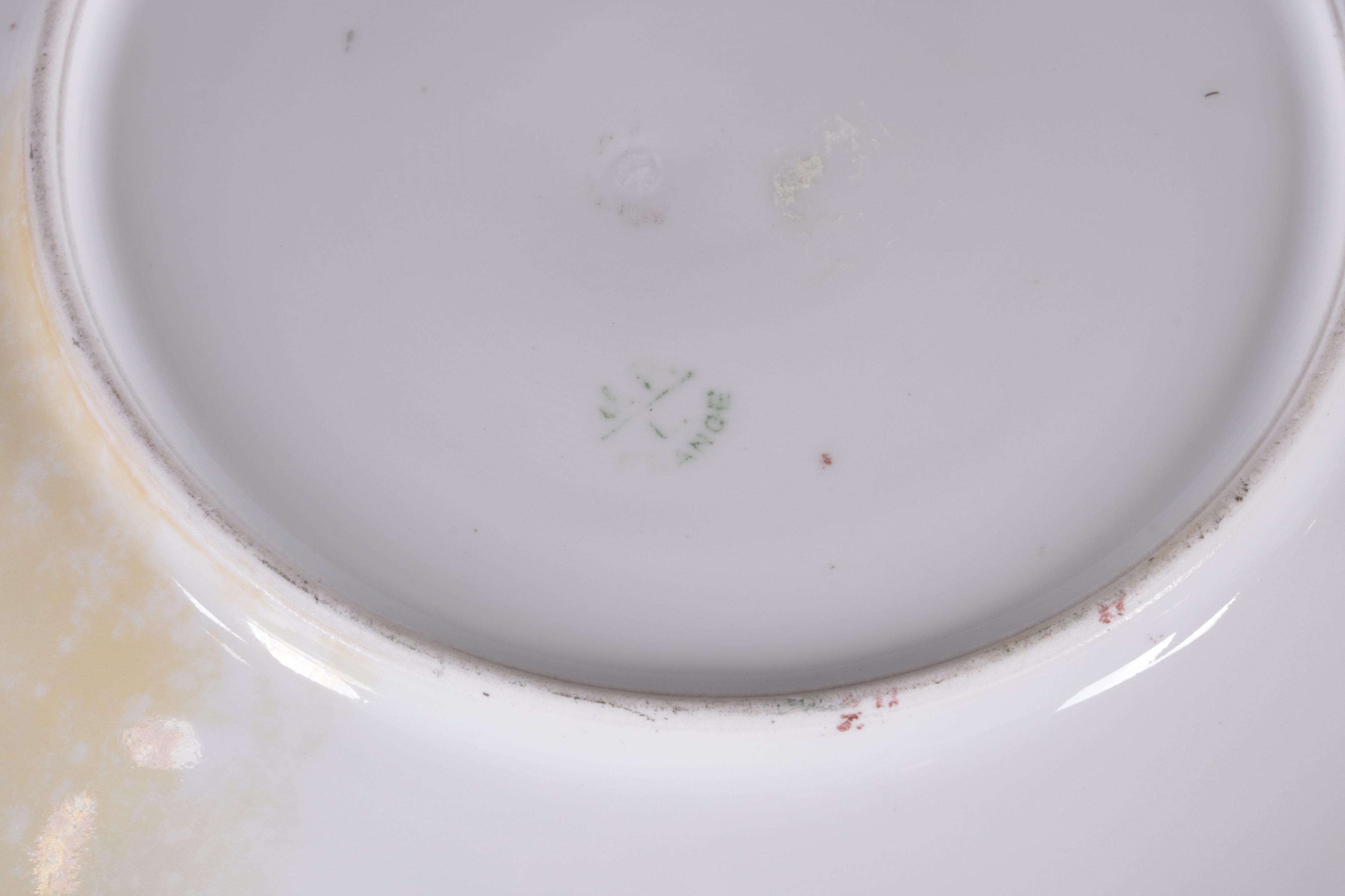 Adderley "Chelsea" Egg Cups and Tableware with Assorted Haviland Limoges Plates