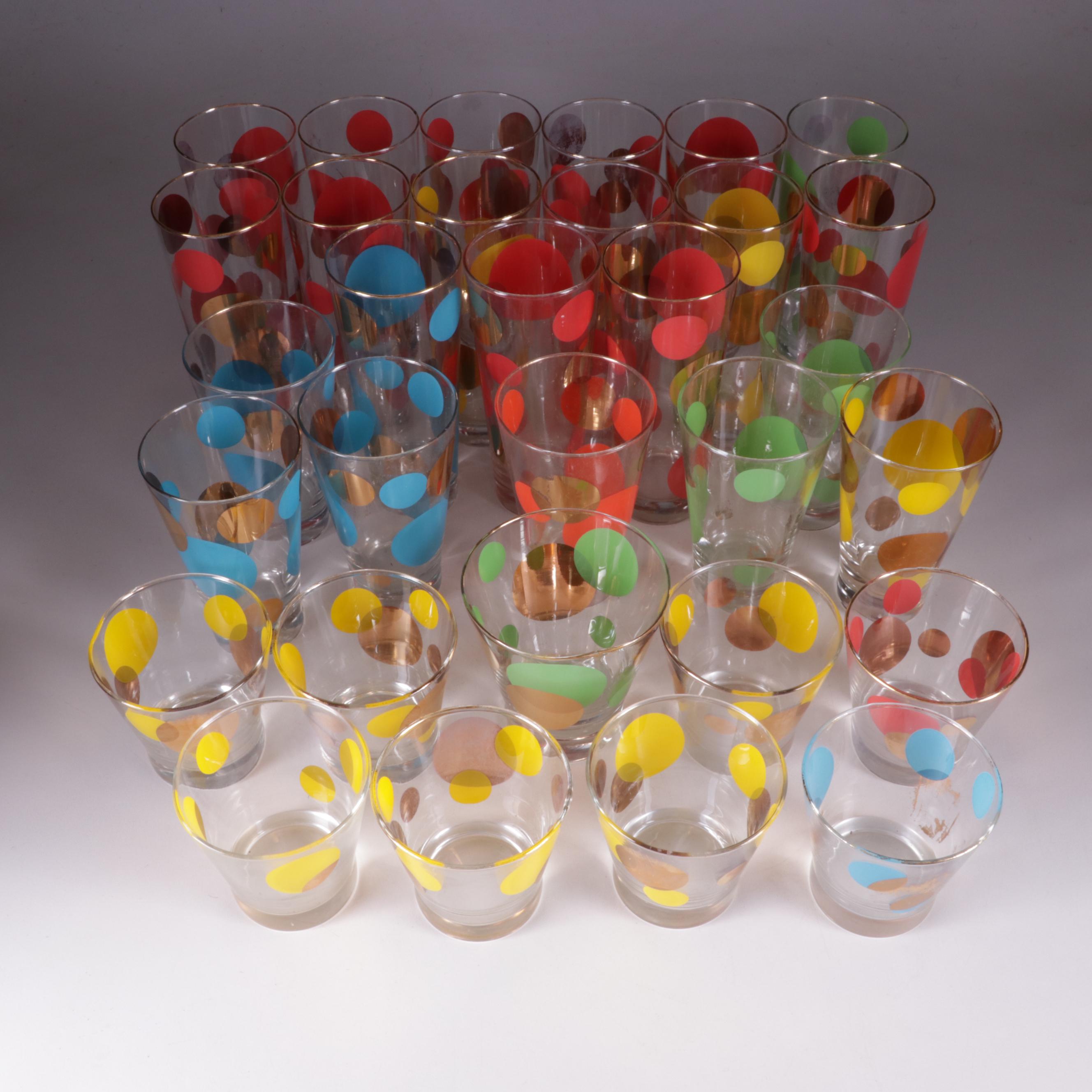 Russel Wright "Eclipse" Mid Century Modern Highball and Cocktail Glasses, 1950s