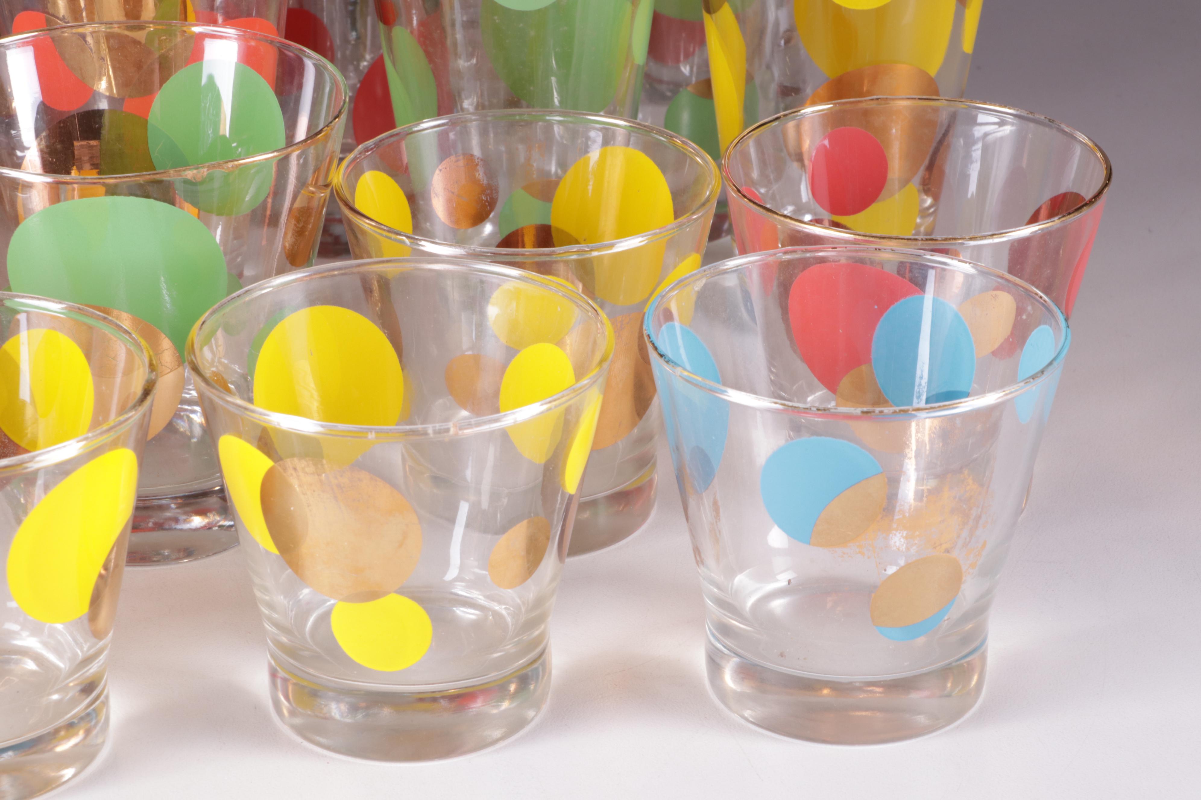 Russel Wright "Eclipse" Mid Century Modern Highball and Cocktail Glasses, 1950s