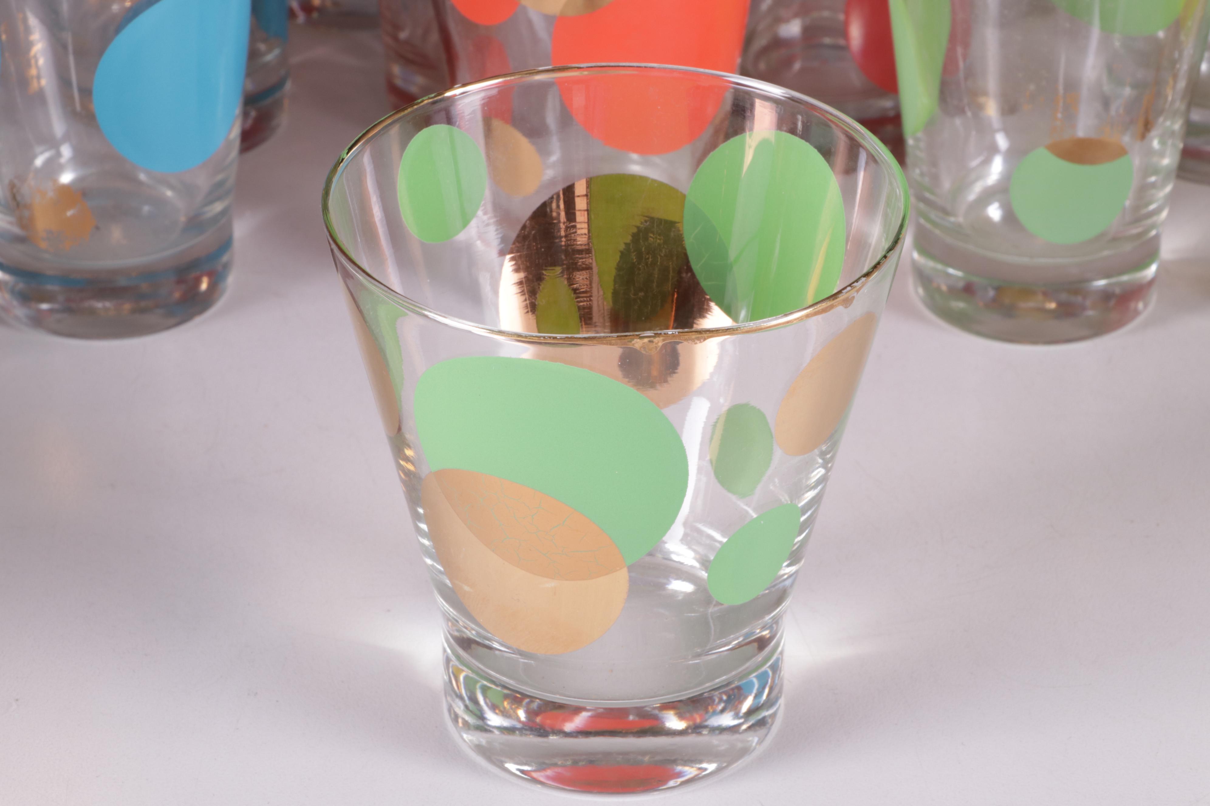 Russel Wright "Eclipse" Mid Century Modern Highball and Cocktail Glasses, 1950s