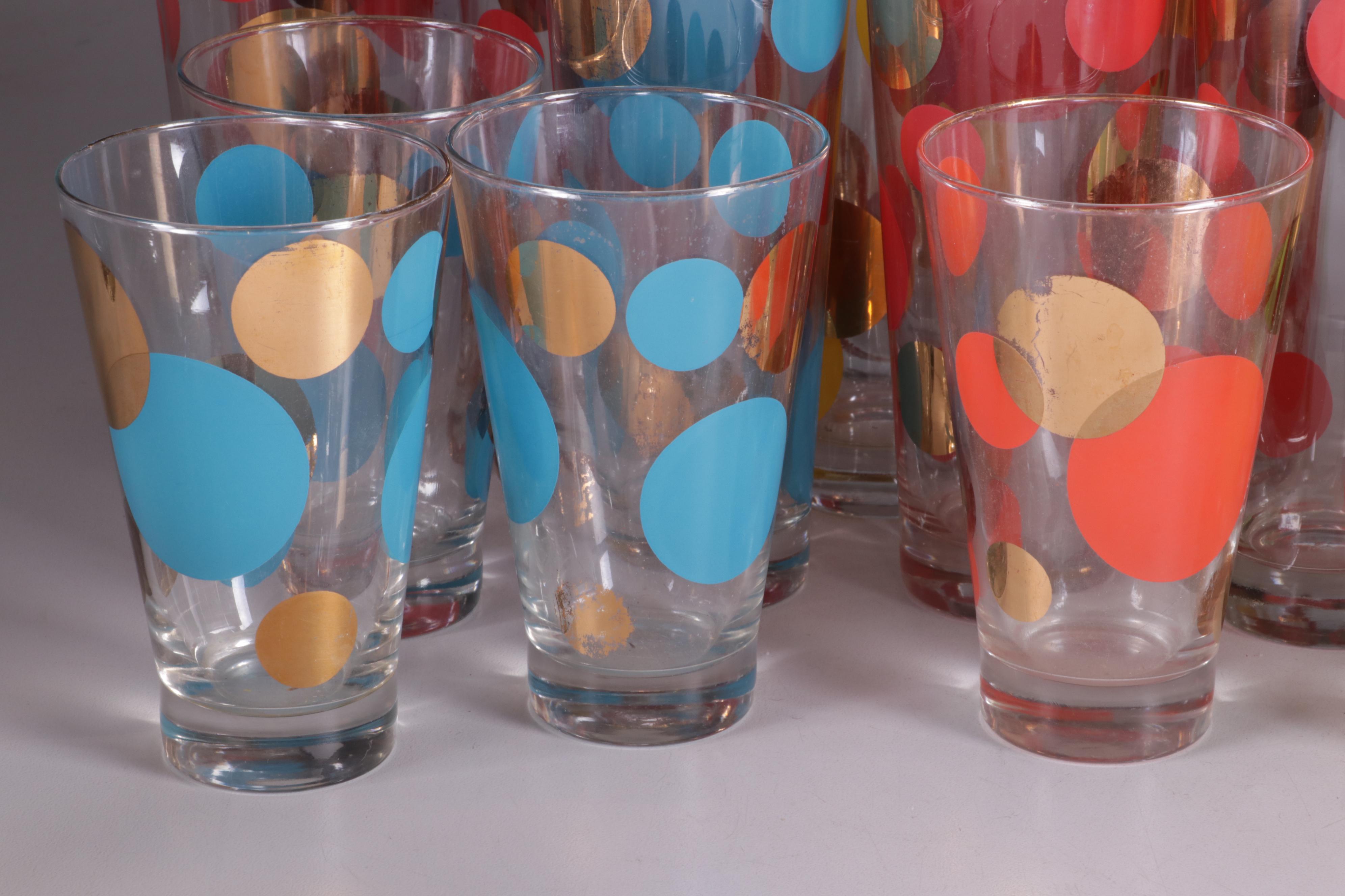 Russel Wright "Eclipse" Mid Century Modern Highball and Cocktail Glasses, 1950s