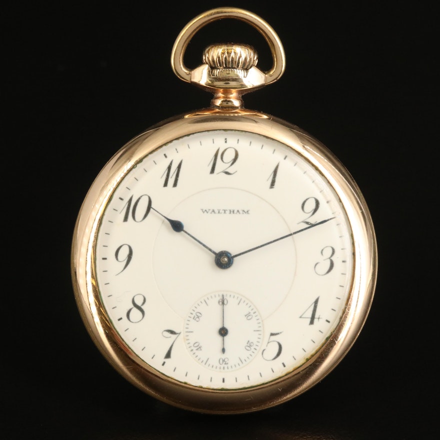 1919 Waltham Open Face Pocket Watch