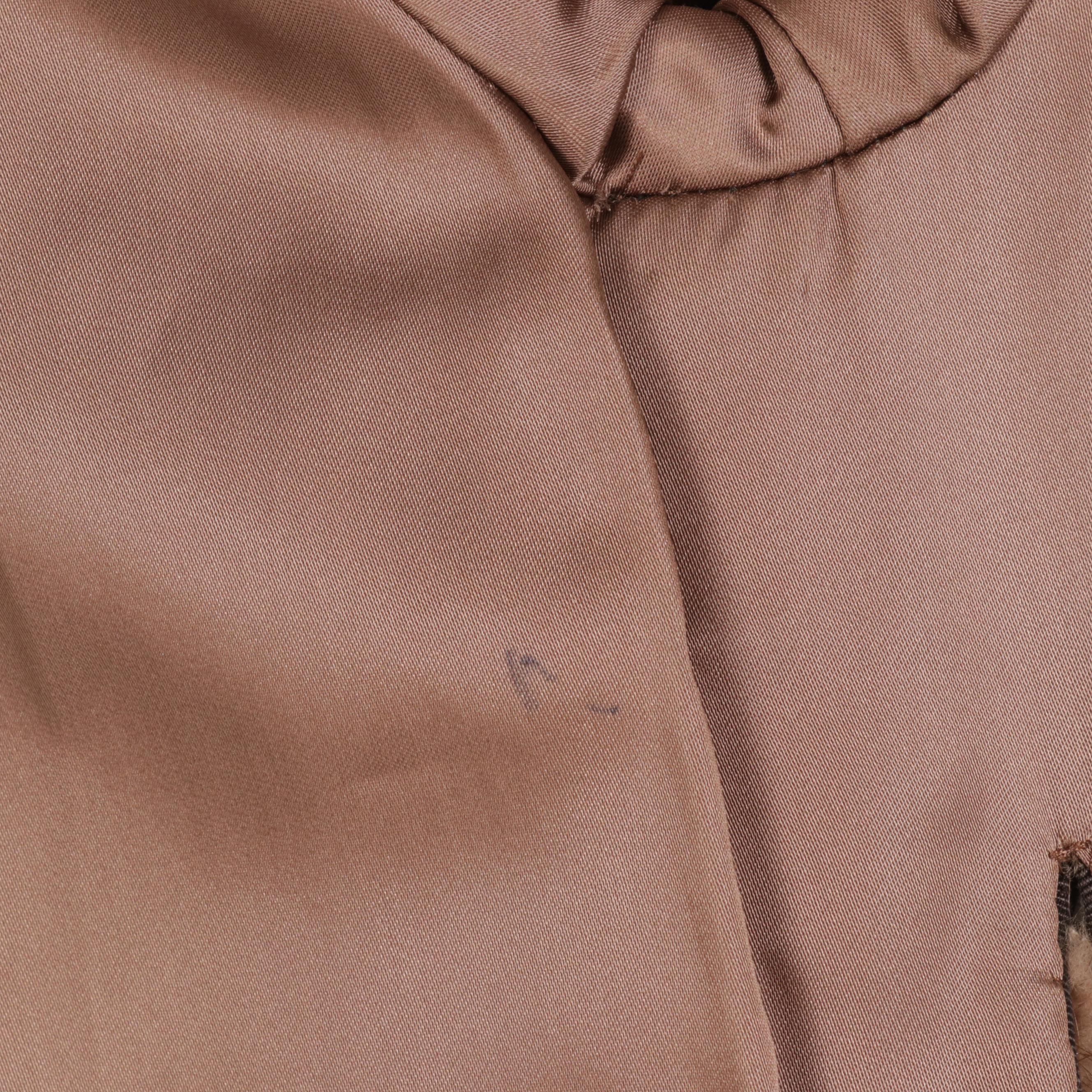 Chestnut Mink Fur Jacket with Banded Cuffs