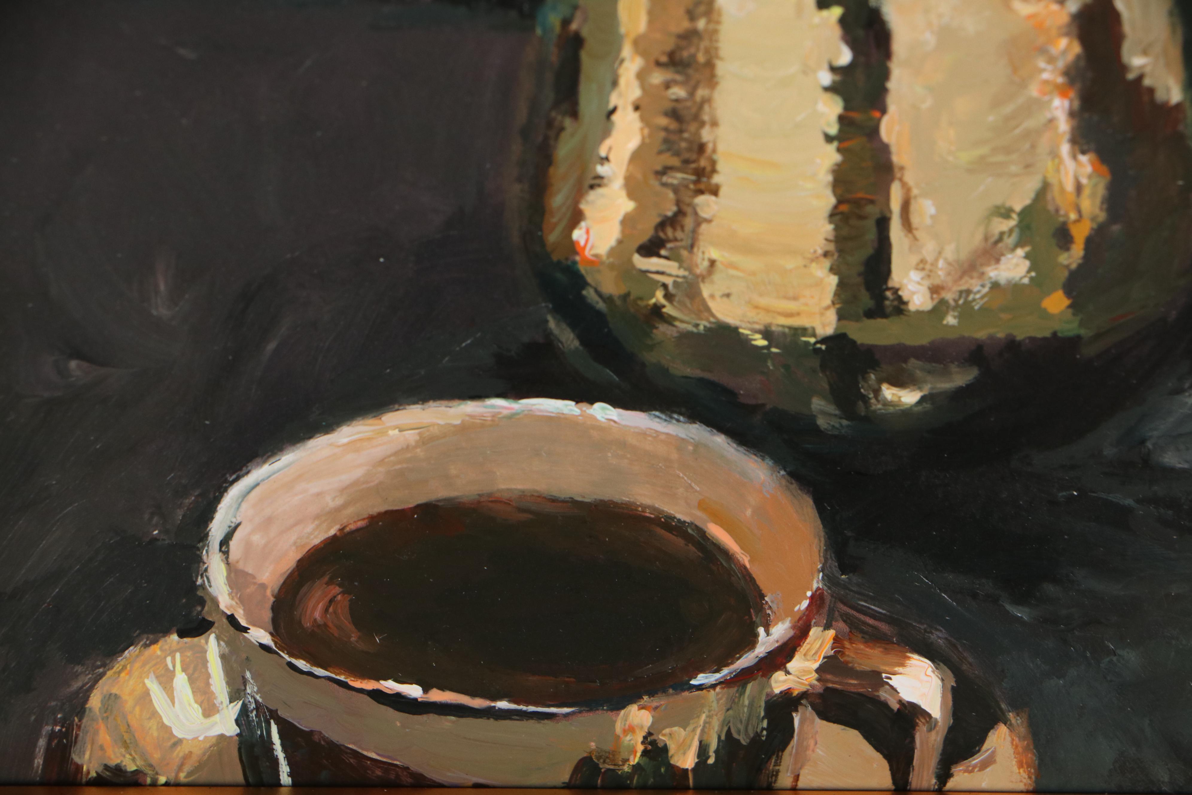 Adam Deda Oil Painting "Black and Gold," 2022