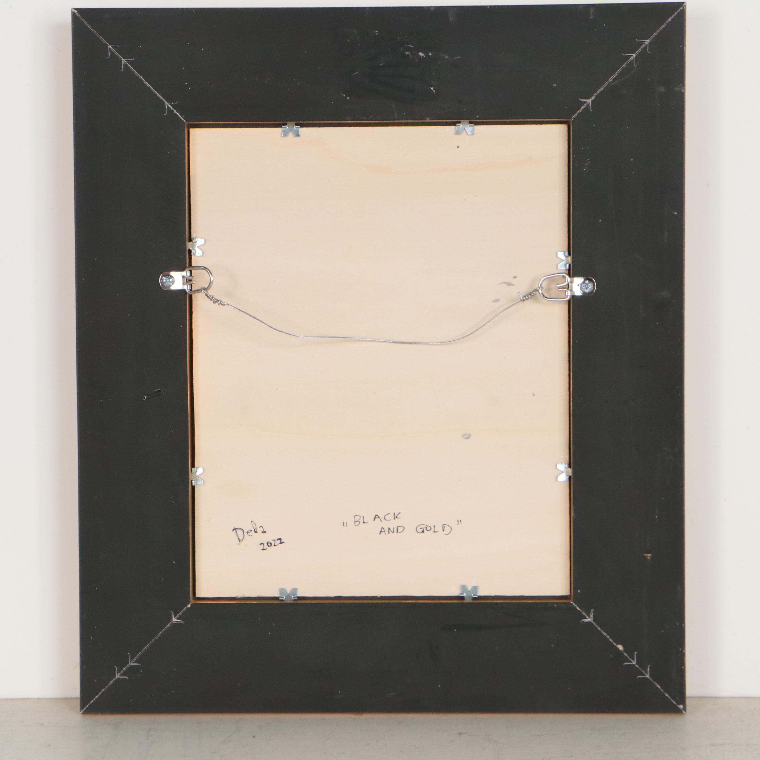 Adam Deda Oil Painting "Black and Gold," 2022