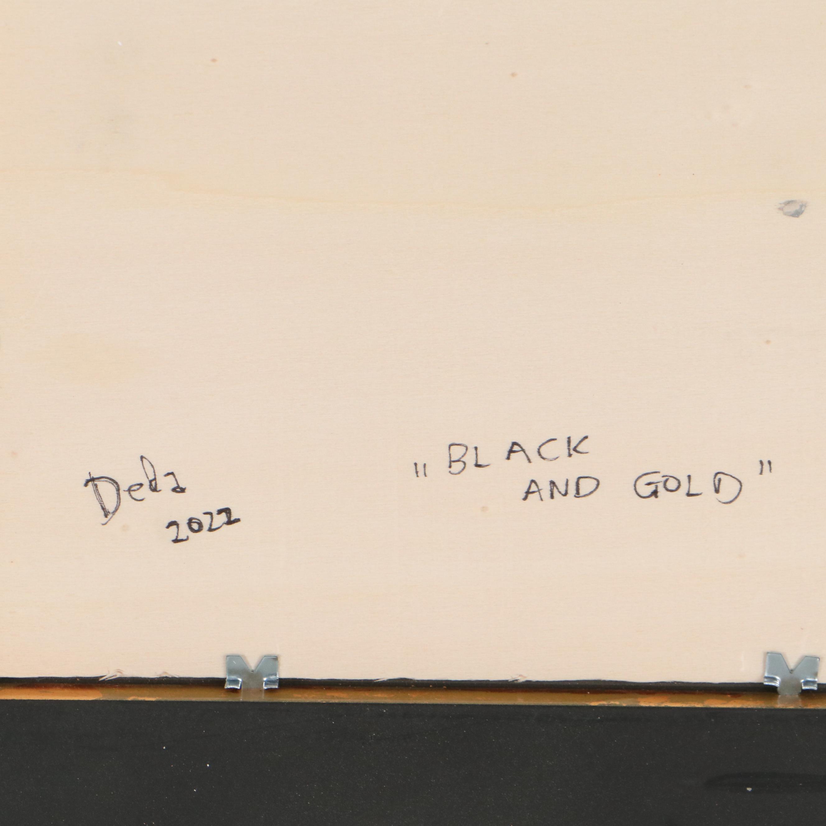 Adam Deda Oil Painting "Black and Gold," 2022