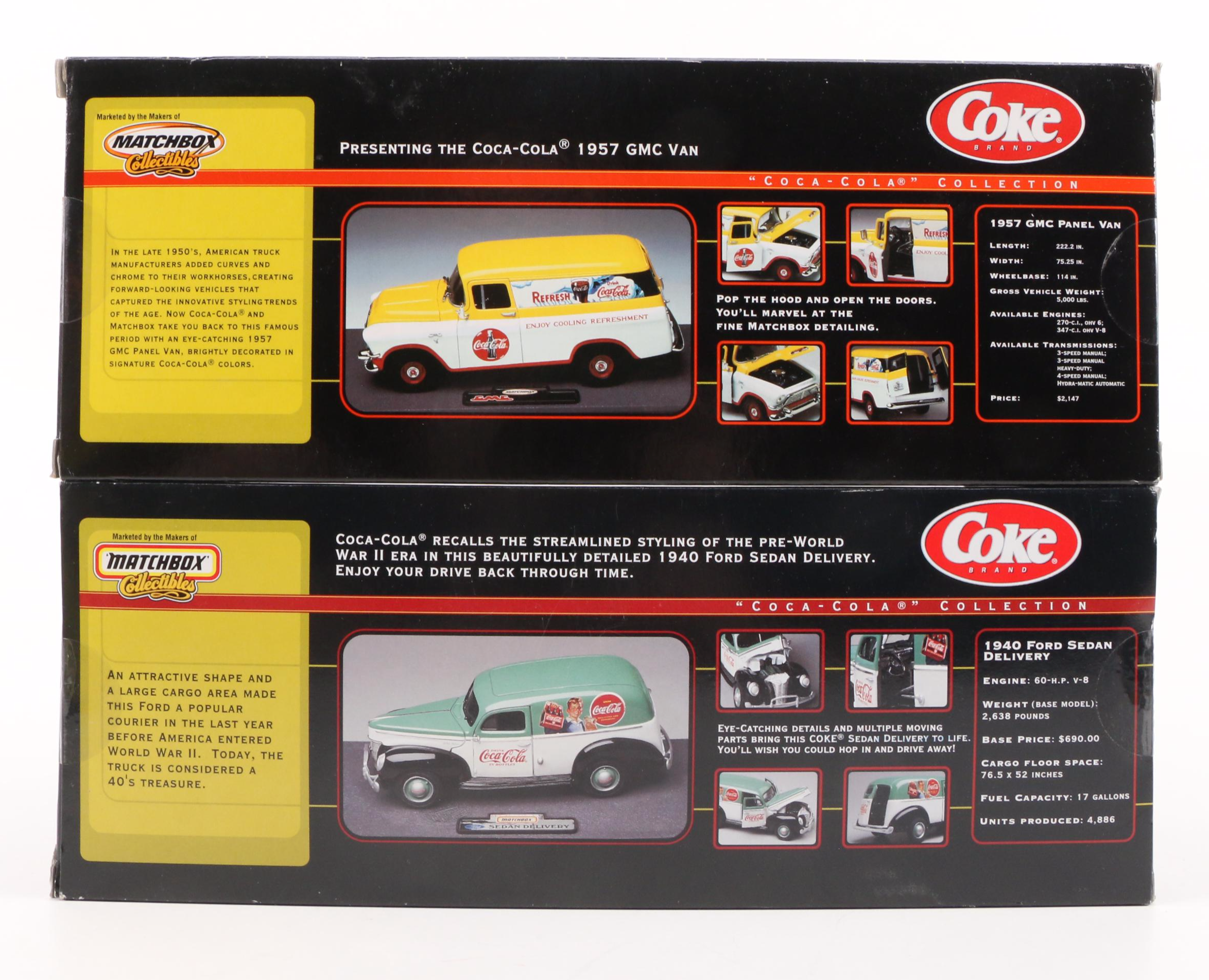 Matchbox and Johnny Lightning 1:18 Scale Diecast Coca-Cola Cars