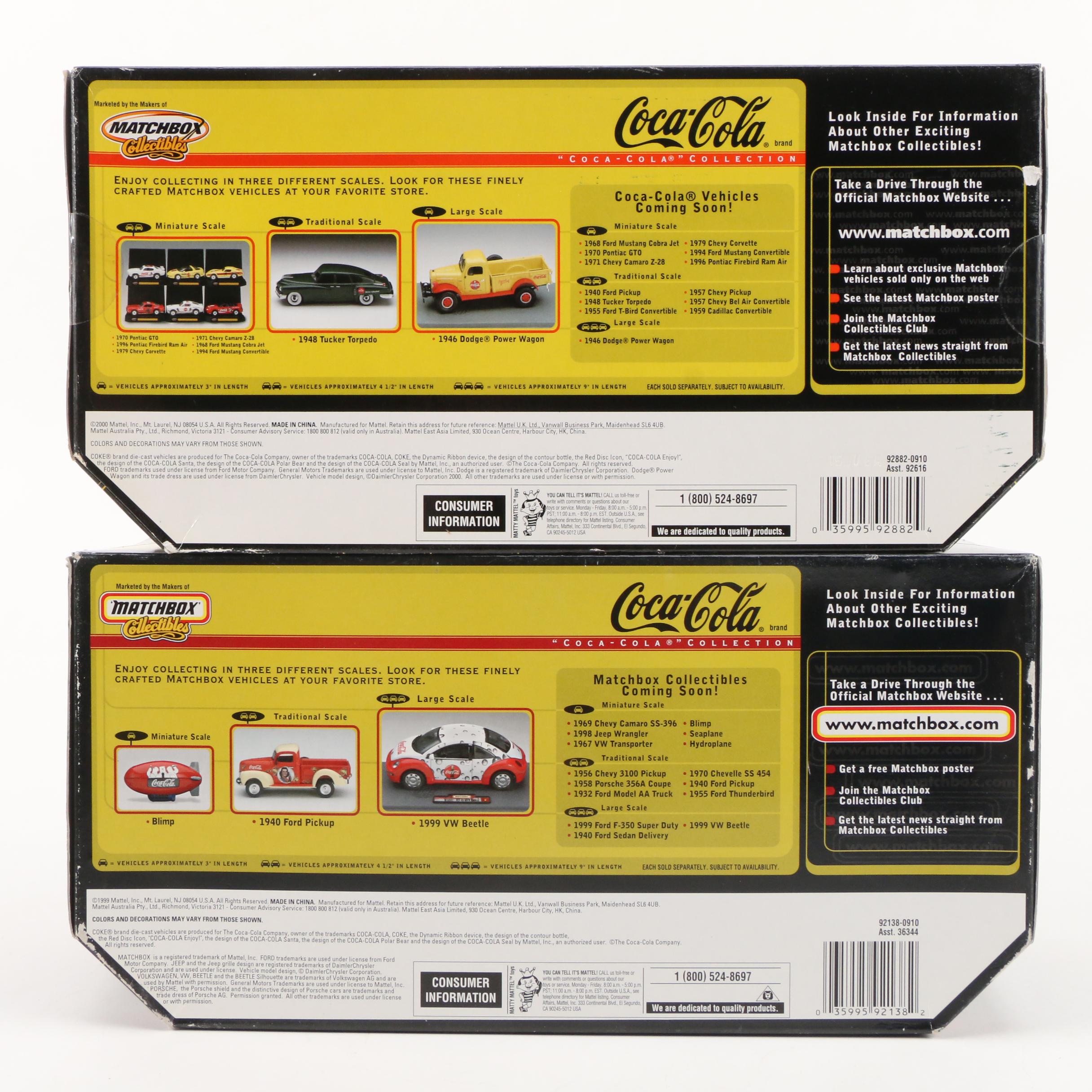 Matchbox and Johnny Lightning 1:18 Scale Diecast Coca-Cola Cars