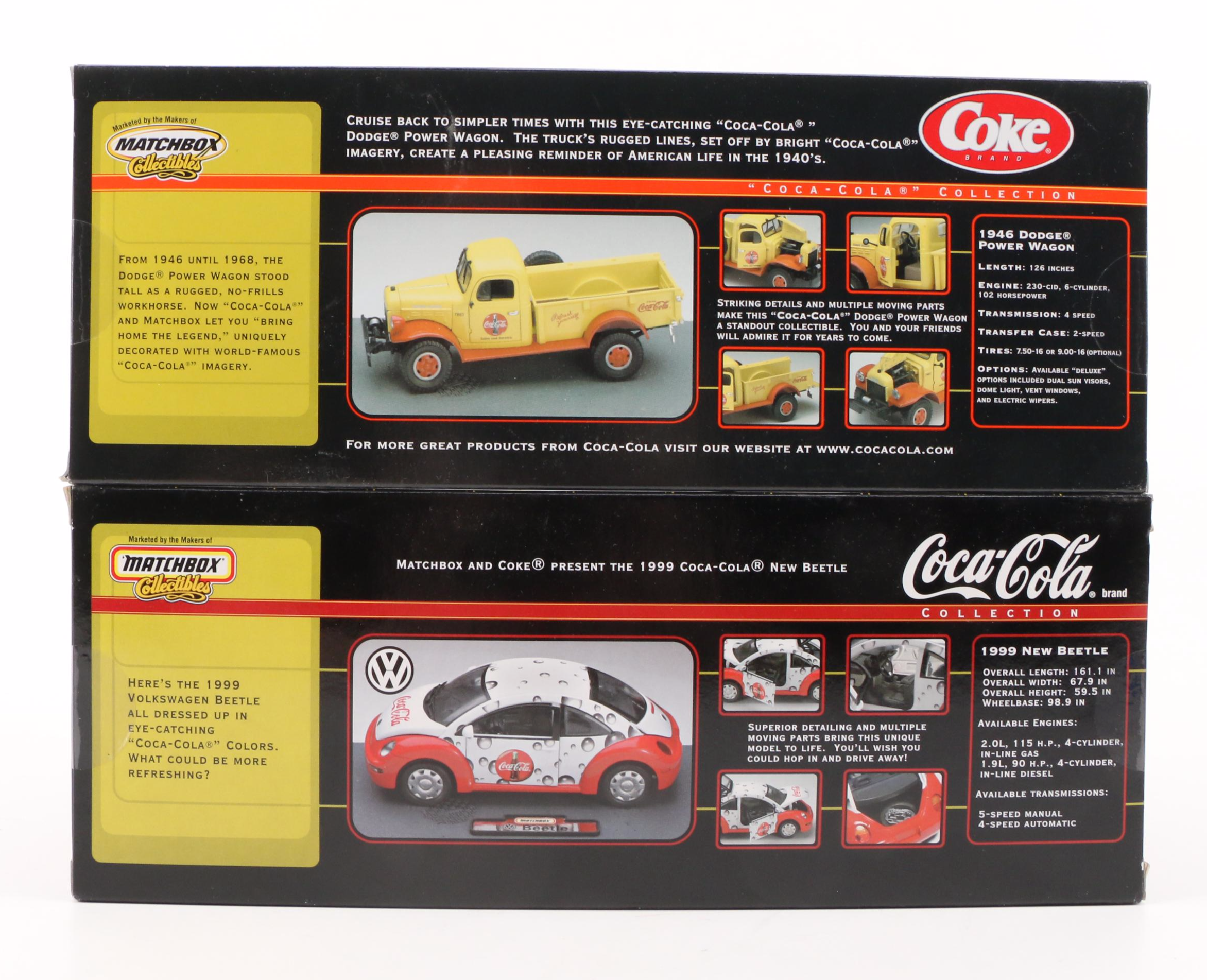 Matchbox and Johnny Lightning 1:18 Scale Diecast Coca-Cola Cars