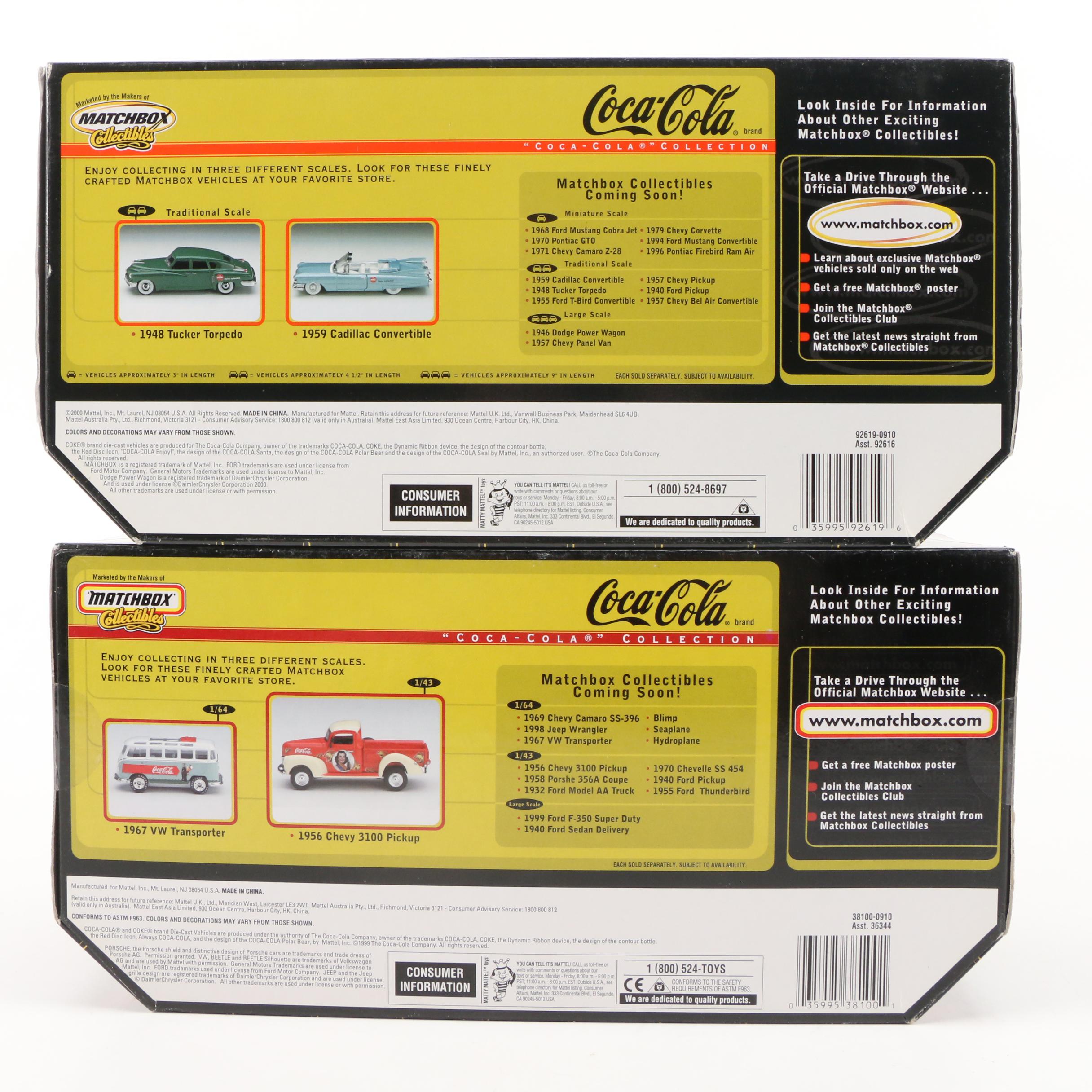 Matchbox and Johnny Lightning 1:18 Scale Diecast Coca-Cola Cars