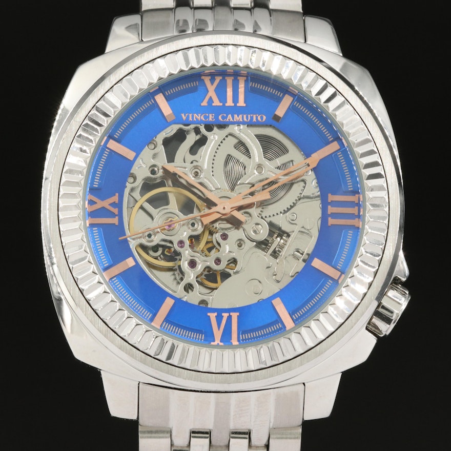 Vince Camuto Skeletonized Automatic Wristwatch