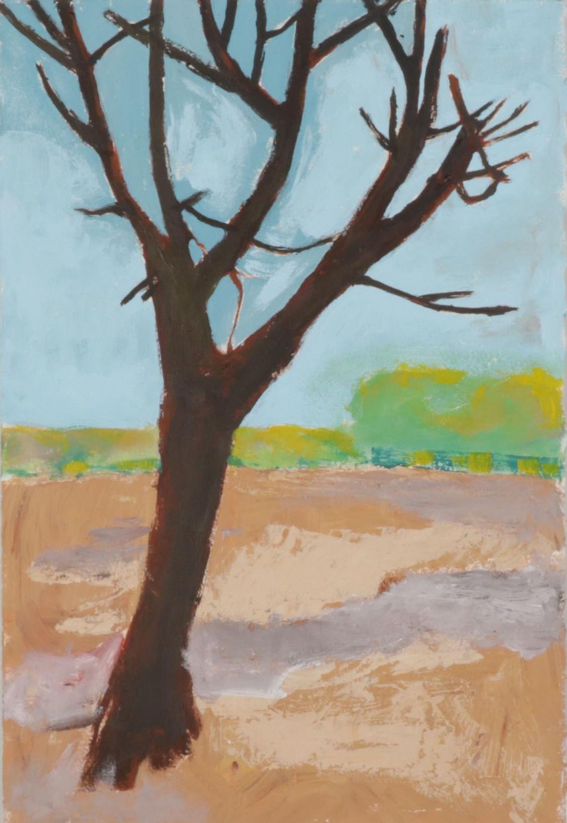 Chien Ming Su Oil Paintings of Trees, Late 20th Century