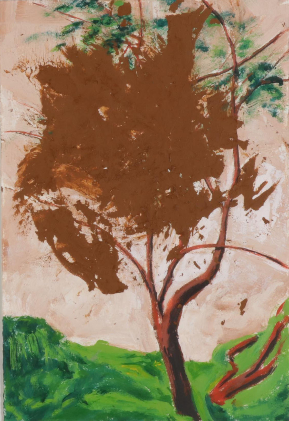 Chien Ming Su Oil Paintings of Trees, Late 20th Century