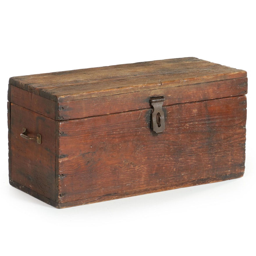American Primitive Pine Tool Chest, Late 19th/Early 20th Century