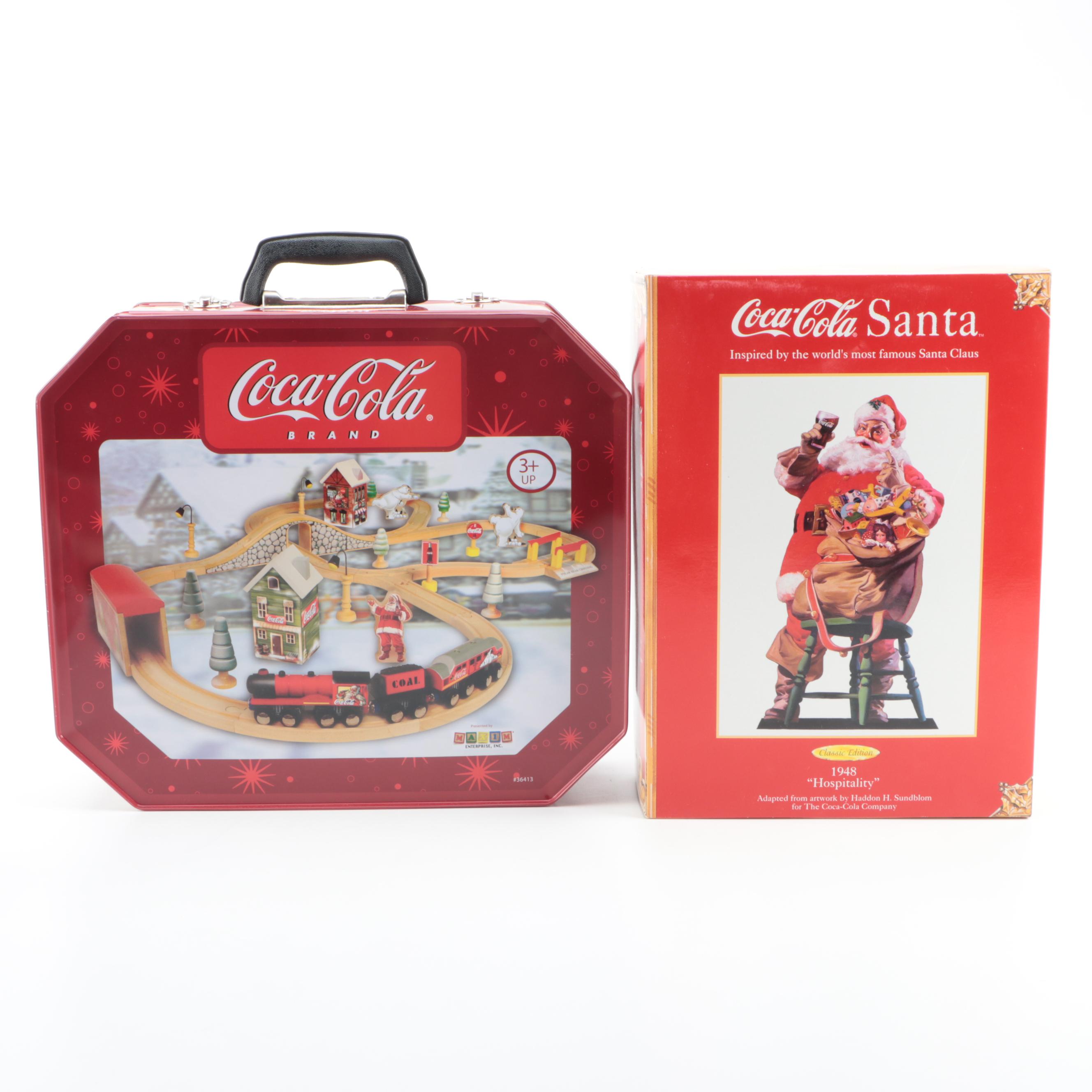 Coca-Cola Puzzles, Santa Doll, Train Display and More
