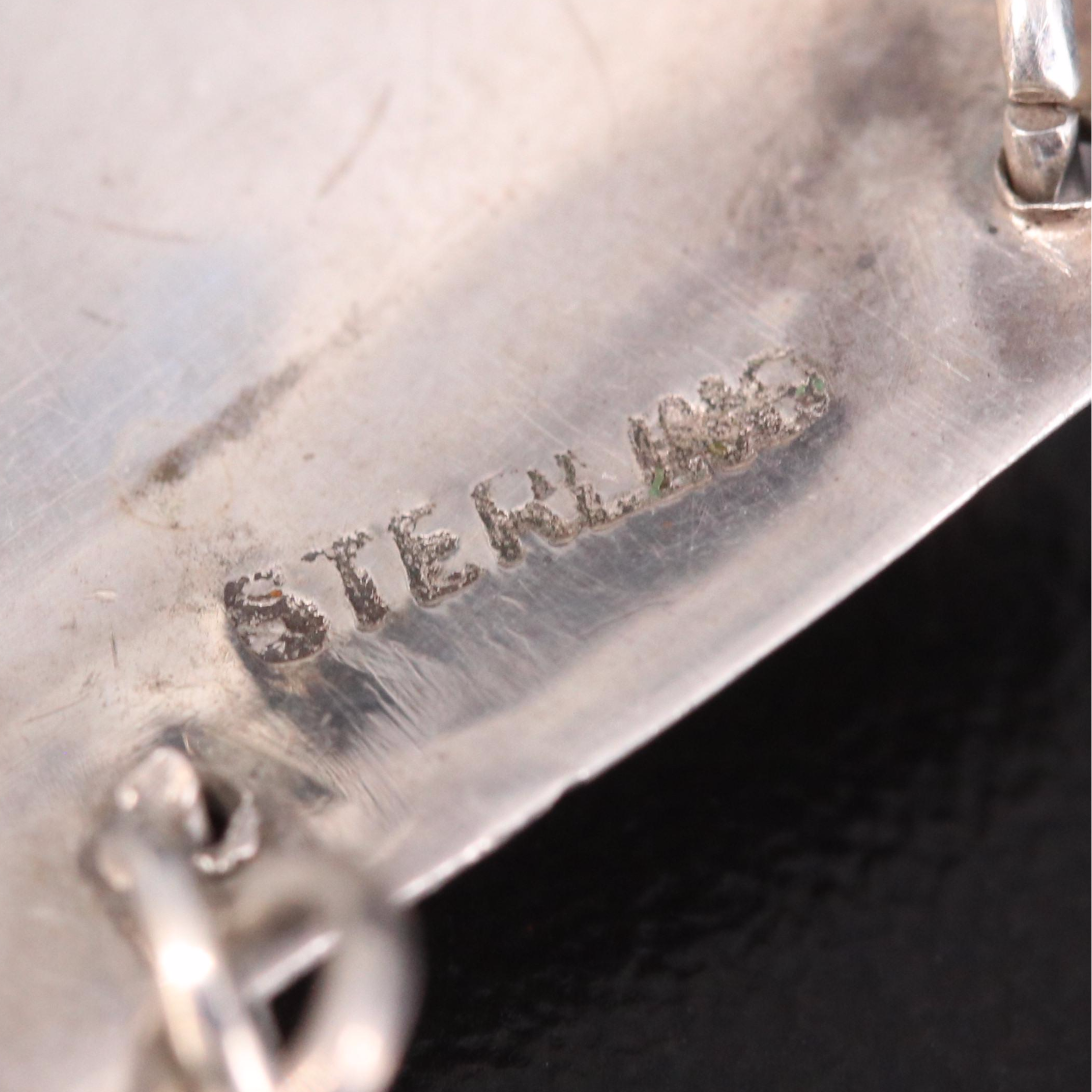 Southwestern Sterling Earrings with Turquoise and Spiny Oyster