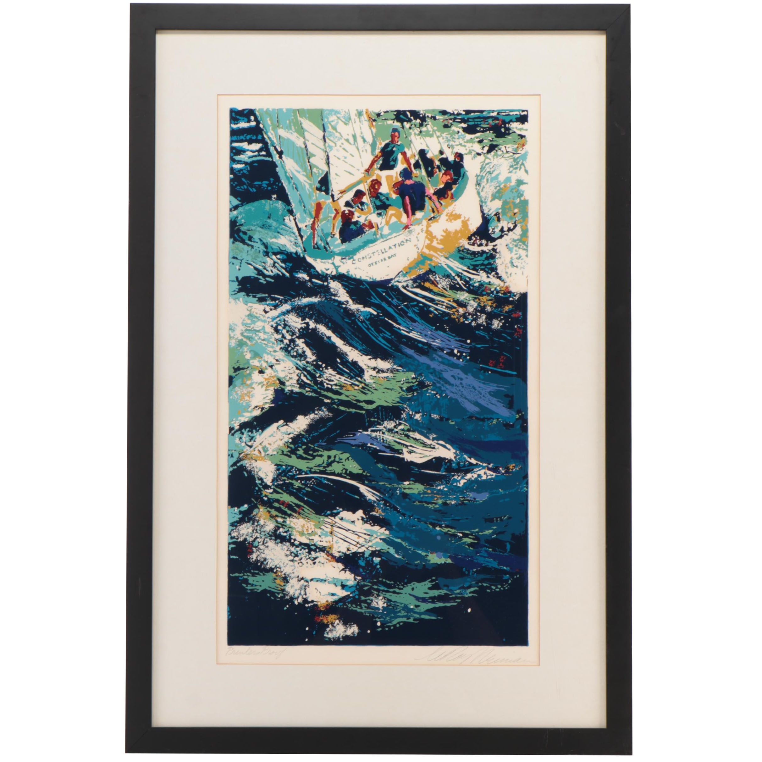 LeRoy Neiman Serigraph "Twelve Meter Yacht Race," 1973