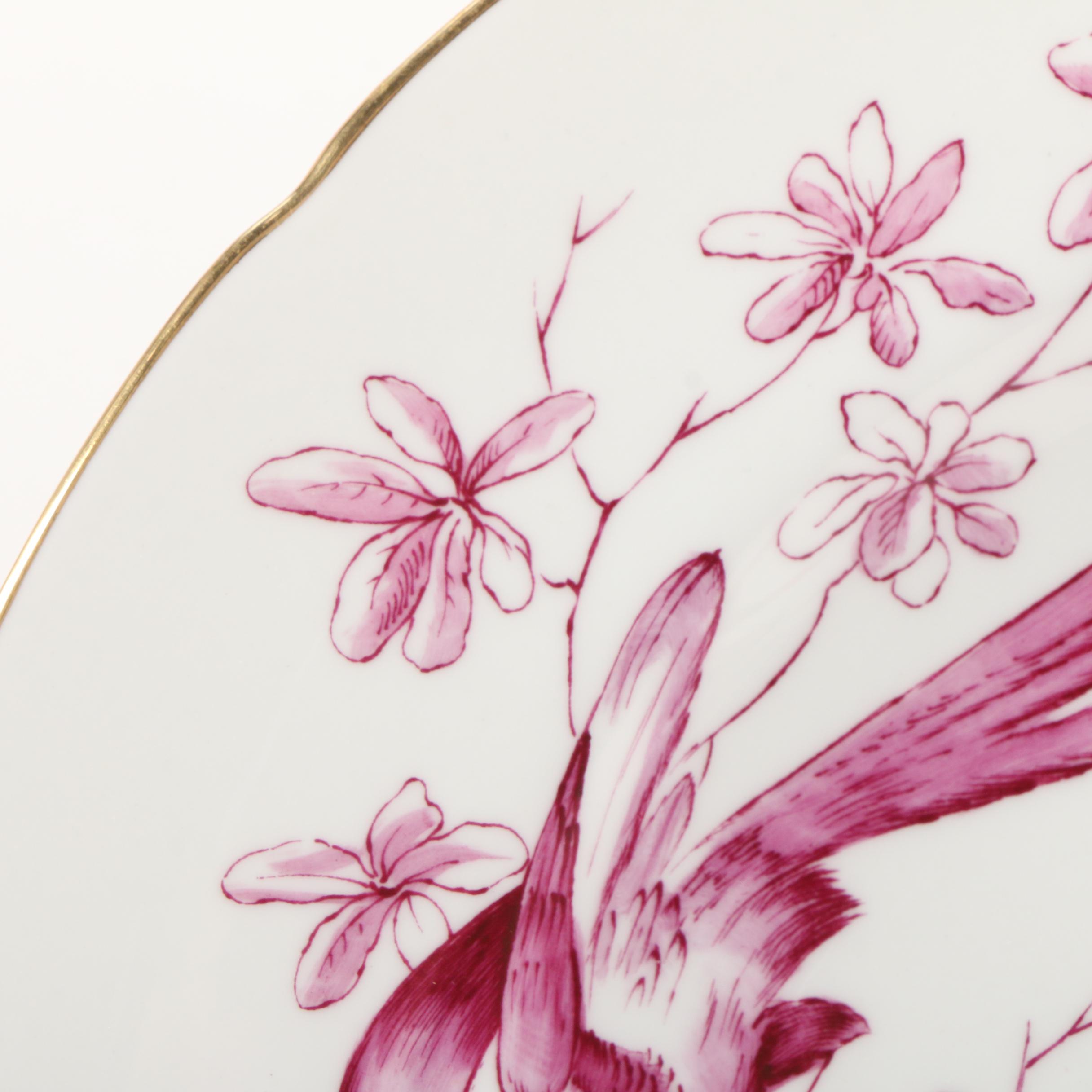 Royal Crown Derby "Chelsea Bird" Bone China Dinner Plates, 1939–1940