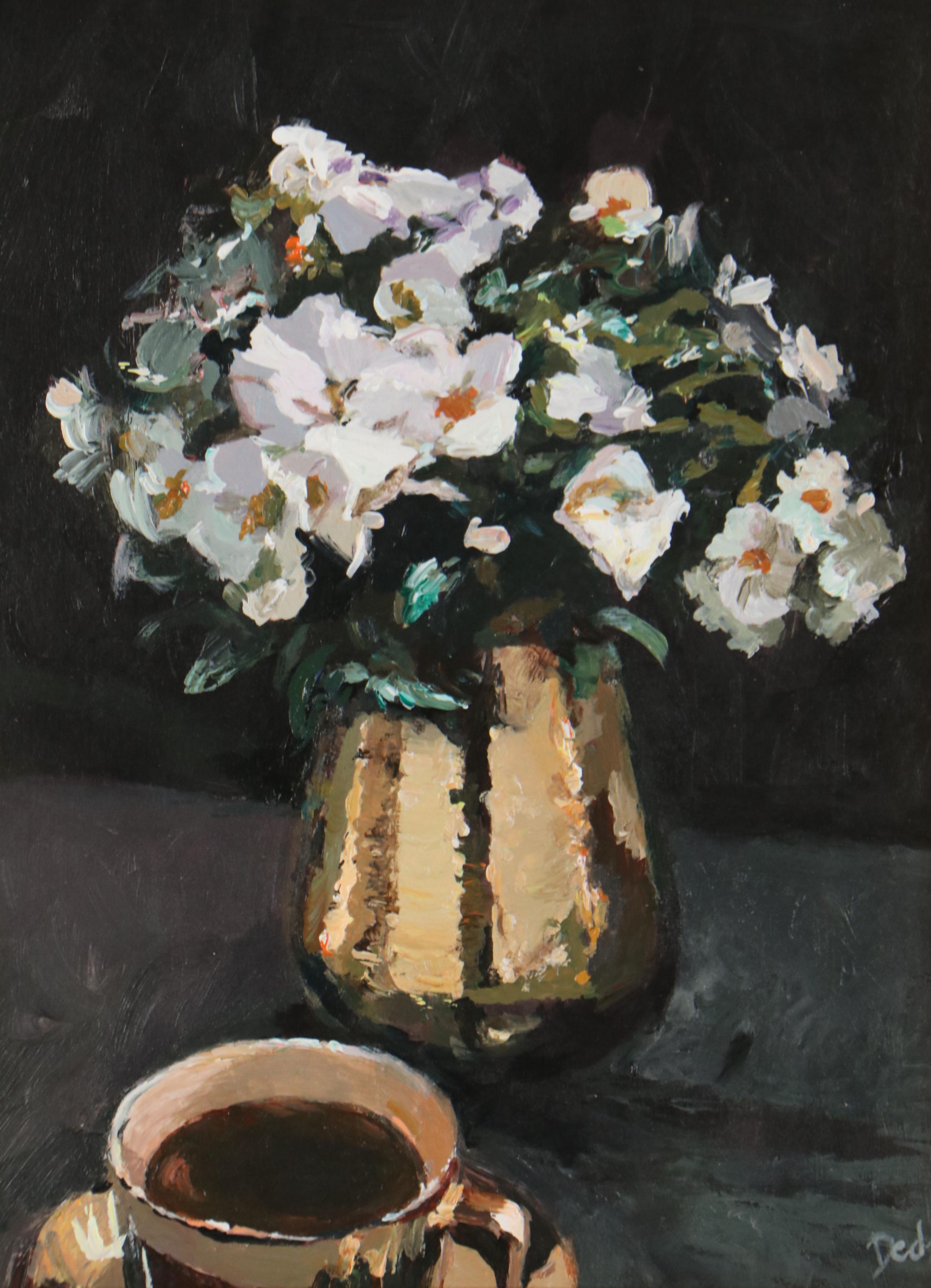 Adam Deda Oil Painting "Black and Gold," 2022