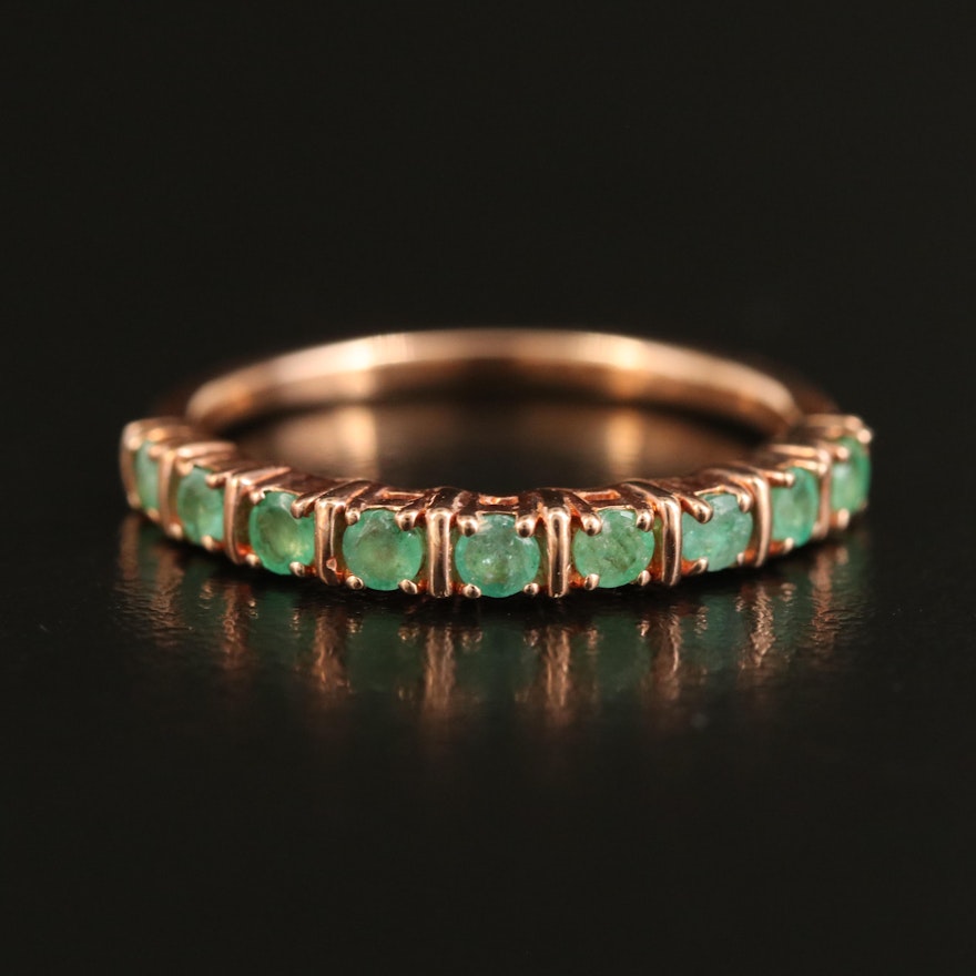 Sterling Emerald Band