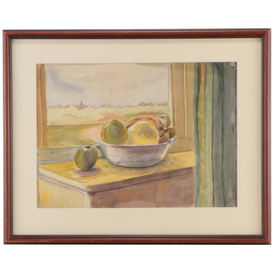 Still Life Watercolor Painting "Looking From One Sunny Window"