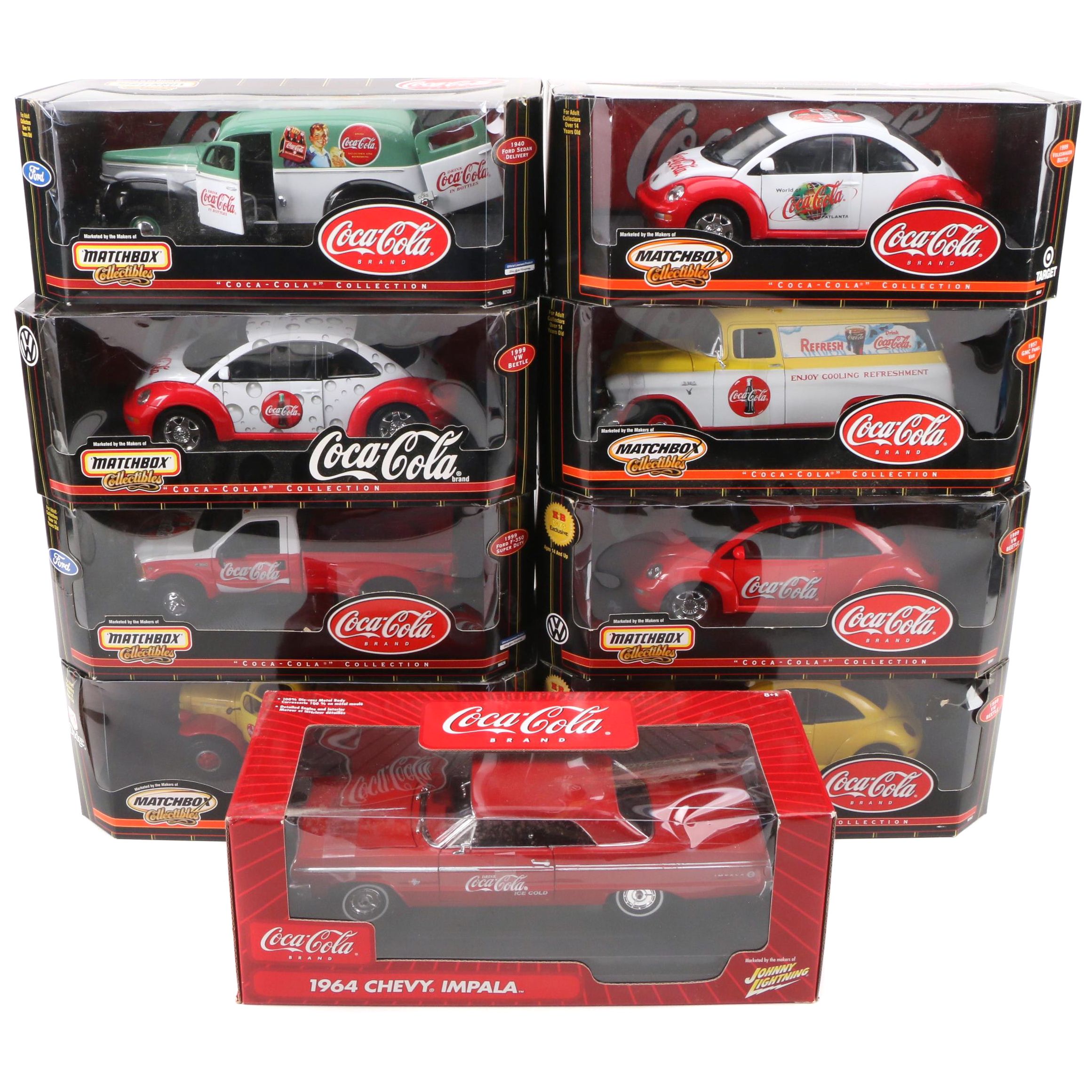 Matchbox and Johnny Lightning 1:18 Scale Diecast Coca-Cola Cars