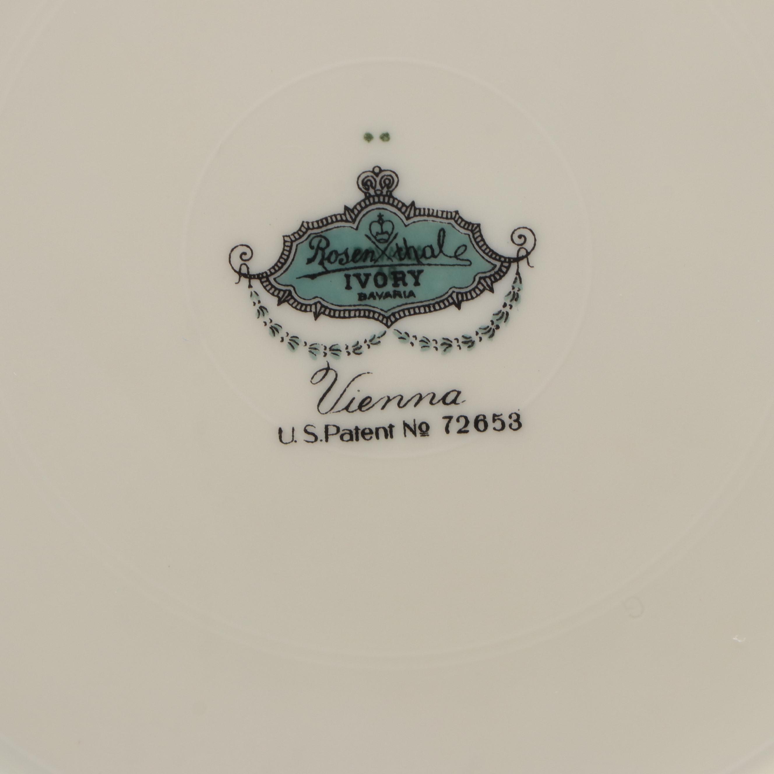 Rosenthal "Vienna" Porcelain Salad and Bread and Butter Plates, 1939–1956