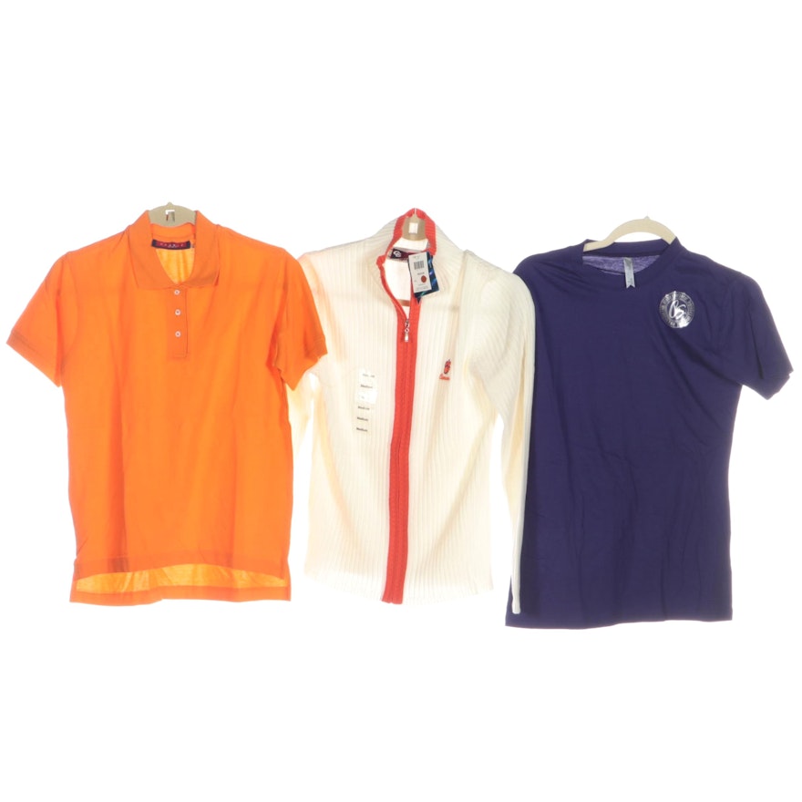 Clemson Tigers Zip Cardigan with Crable Polo Shirt and Tee Shirt