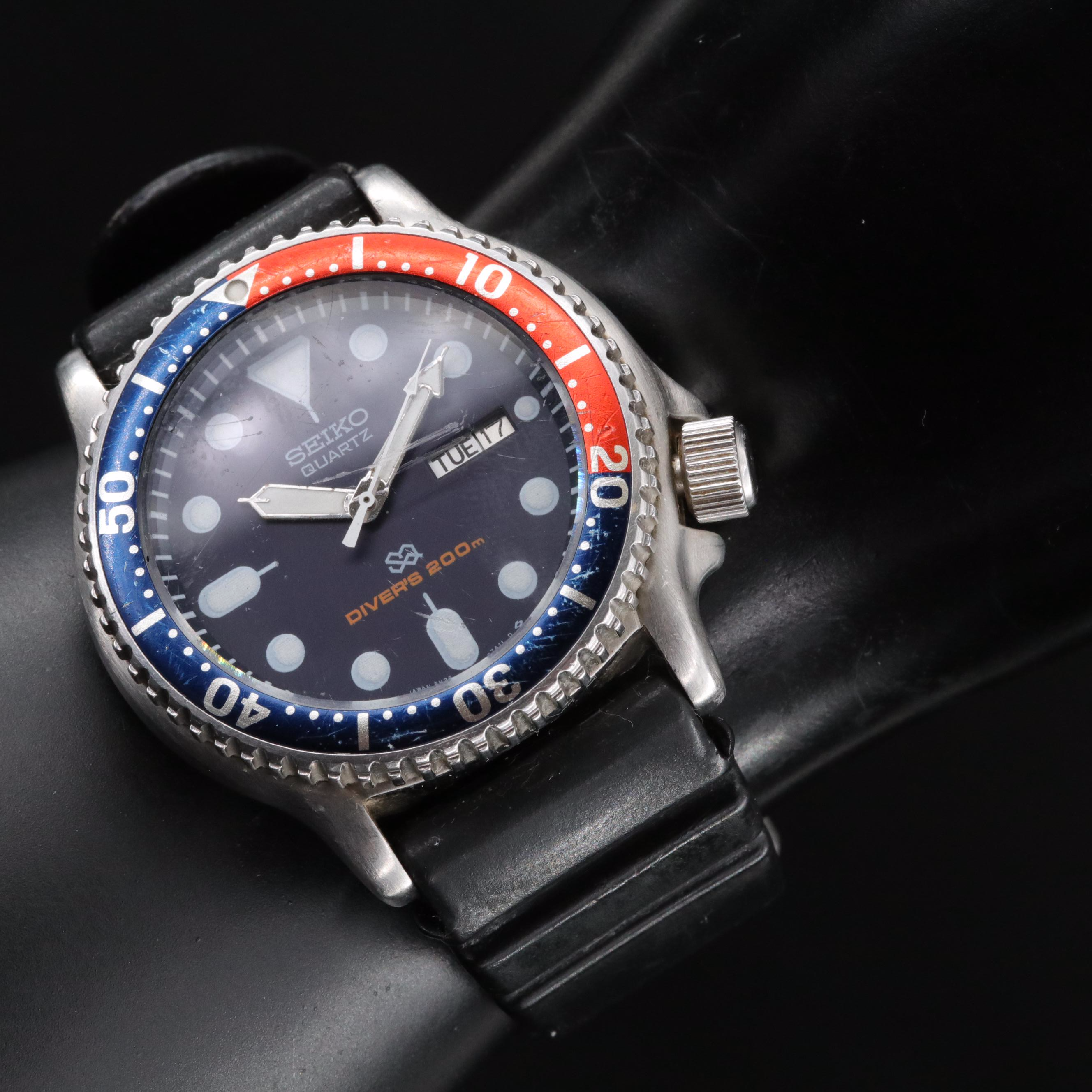 Seiko "Pepsi" Bezel Scuba Diver Watch