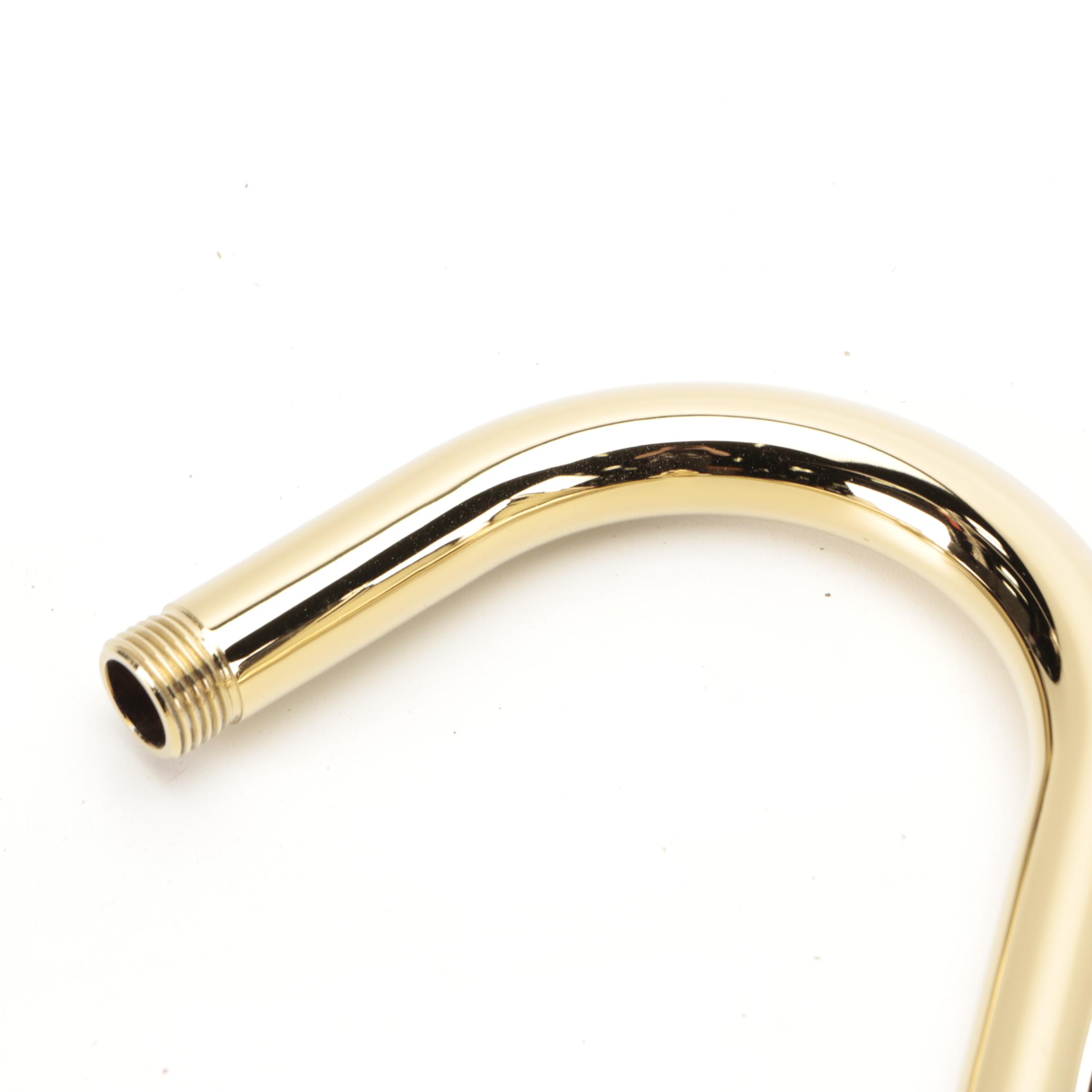 Polished Brass Exposed Pipe Shower with Hand Shower