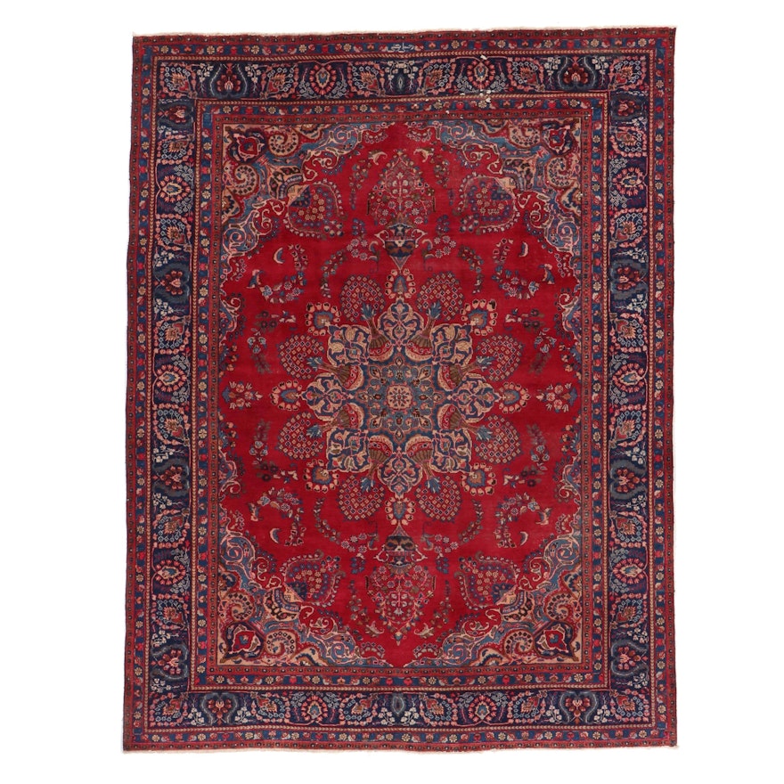 9'5 x 12'6 Hand-Knotted Persian Sarouk Room Sized Rug